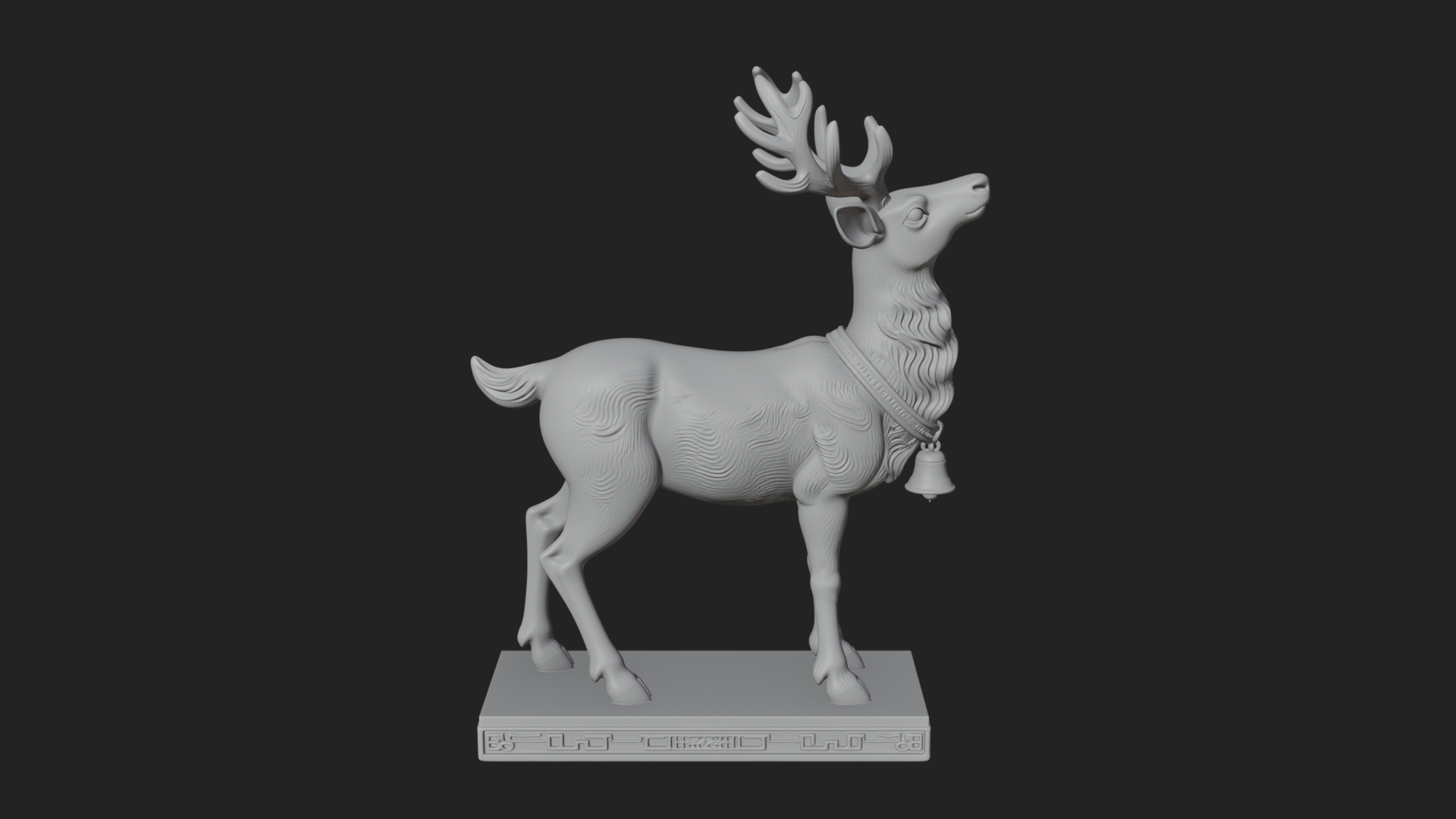 Christmas Reindeer Statue Design 17 3D Print Model 3D Model