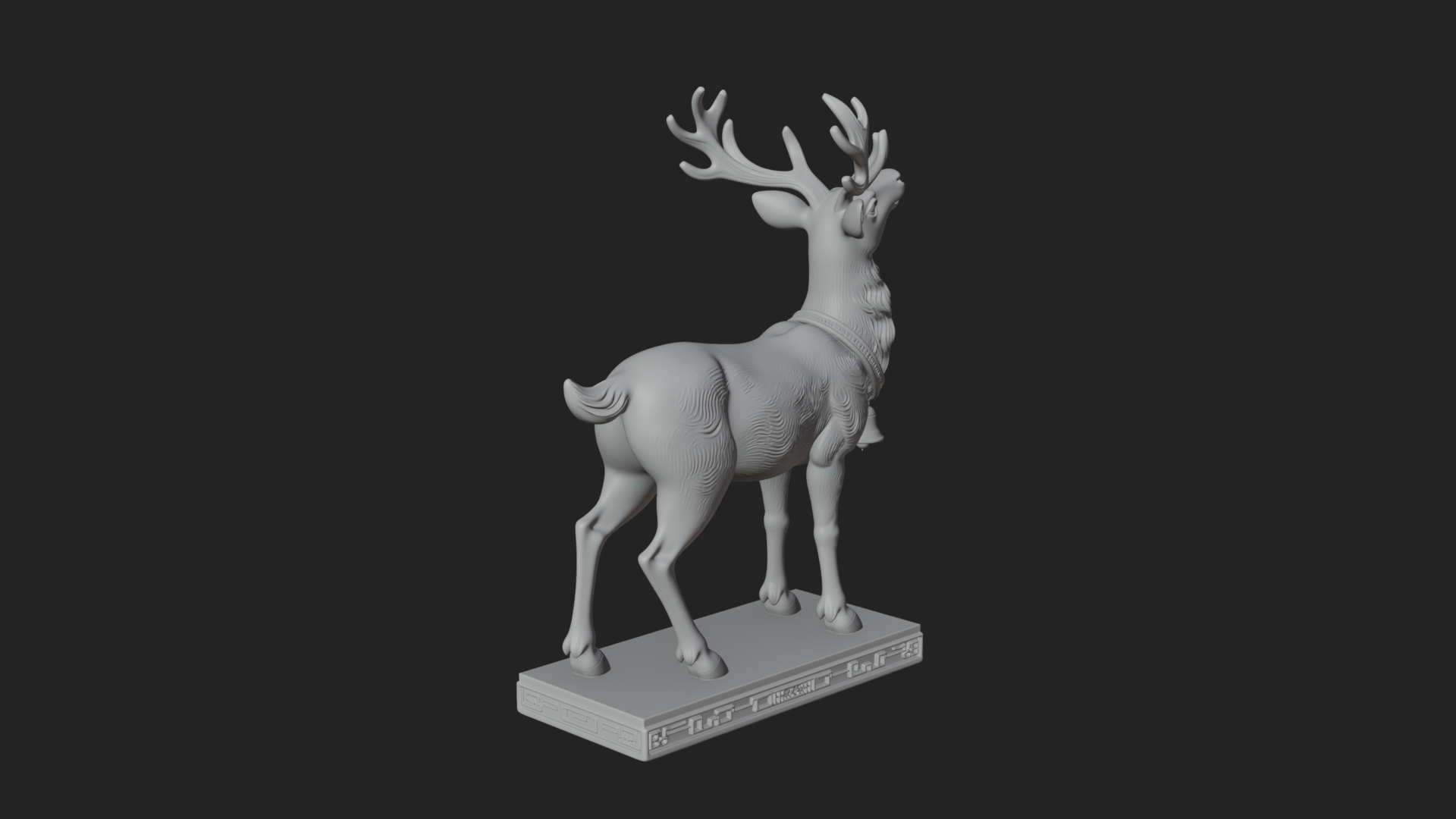 Christmas Reindeer Statue Design 17 3D Print Model 3D Model