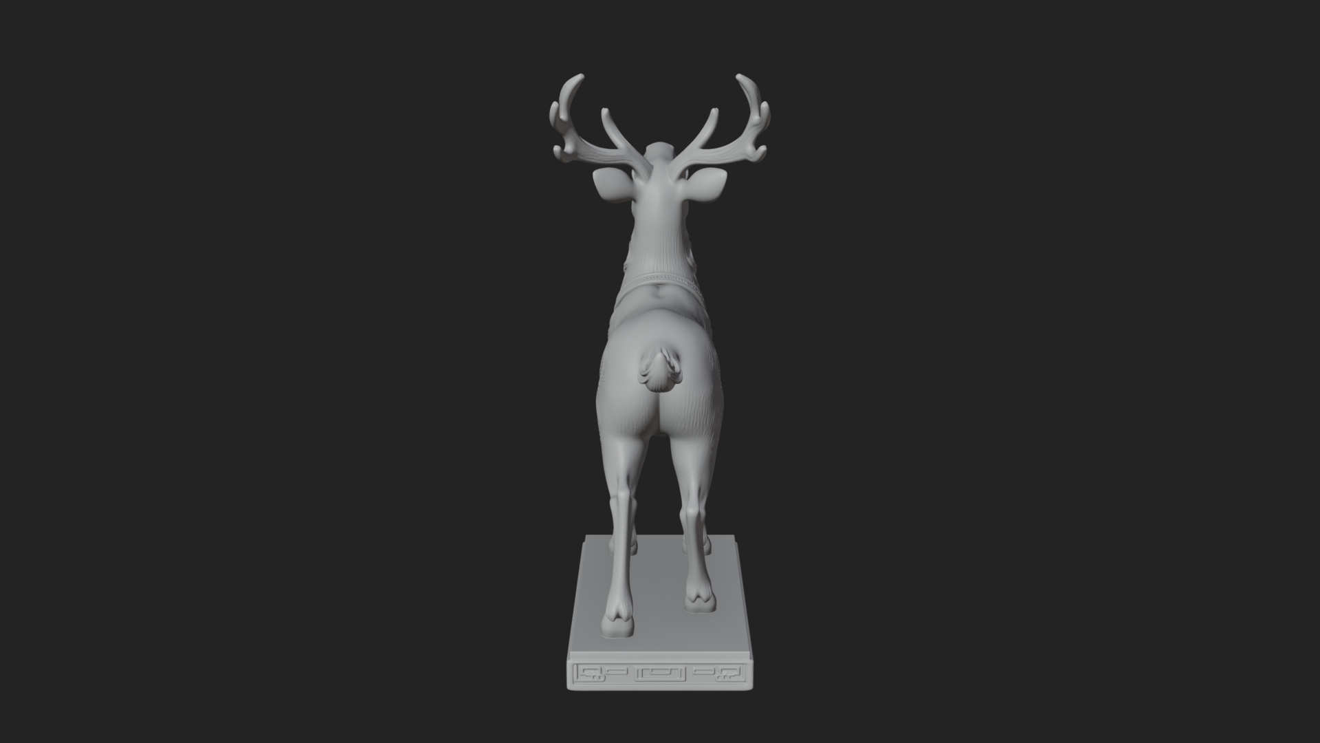 Christmas Reindeer Statue Design 17 3D Print Model 3D Model