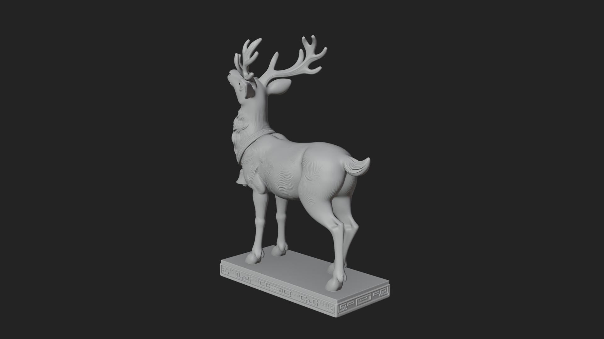 Christmas Reindeer Statue Design 17 3D Print Model 3D Model
