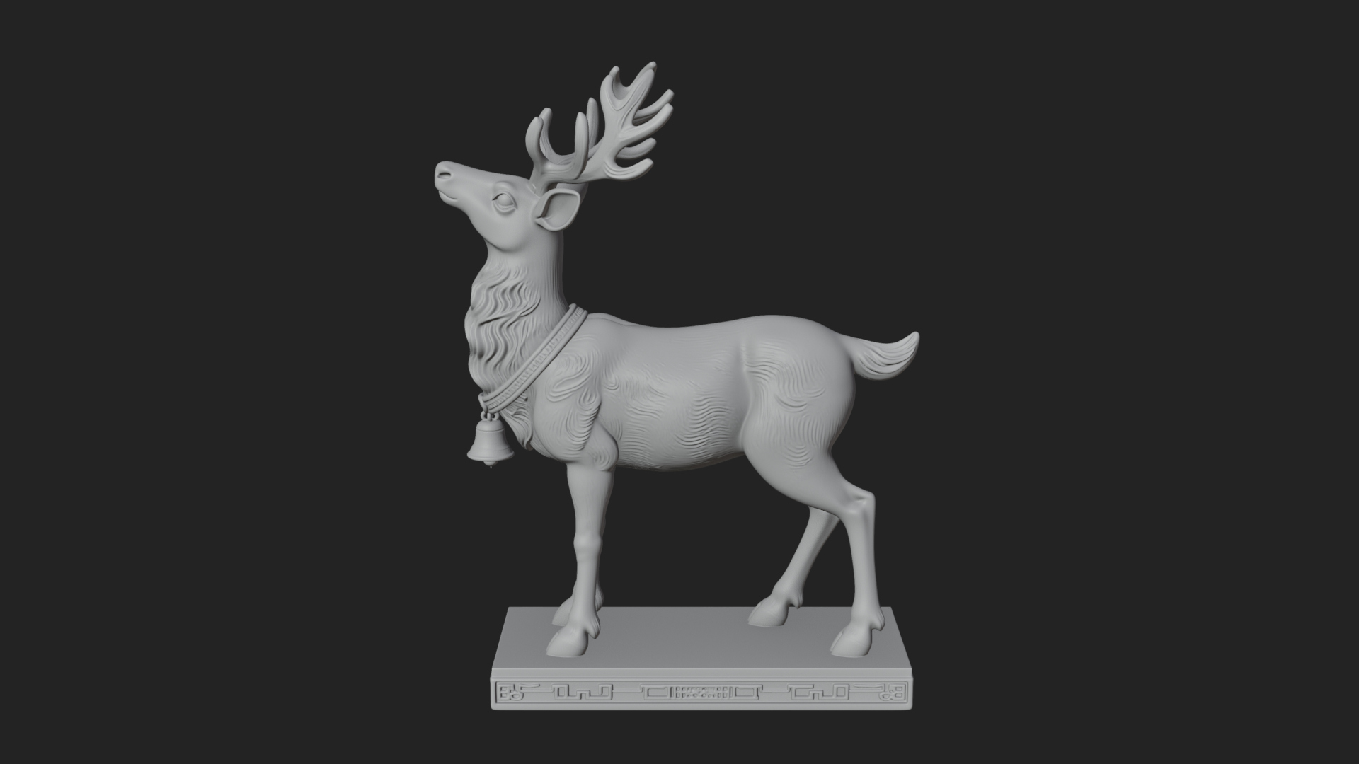 Christmas Reindeer Statue Design 17 3D Print Model 3D Model