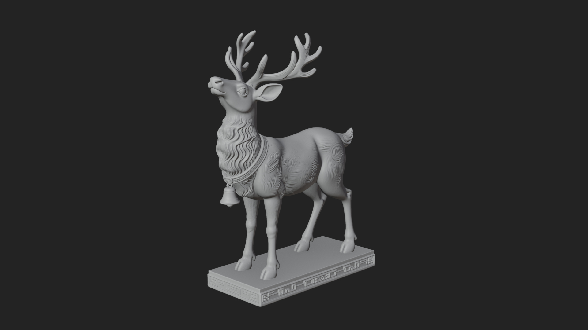 Christmas Reindeer Statue Design 17 3D Print Model 3D Model