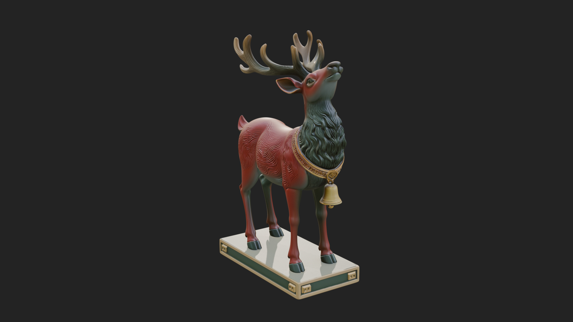 Christmas Reindeer Statue Design 18 3D Print Model 3D Model