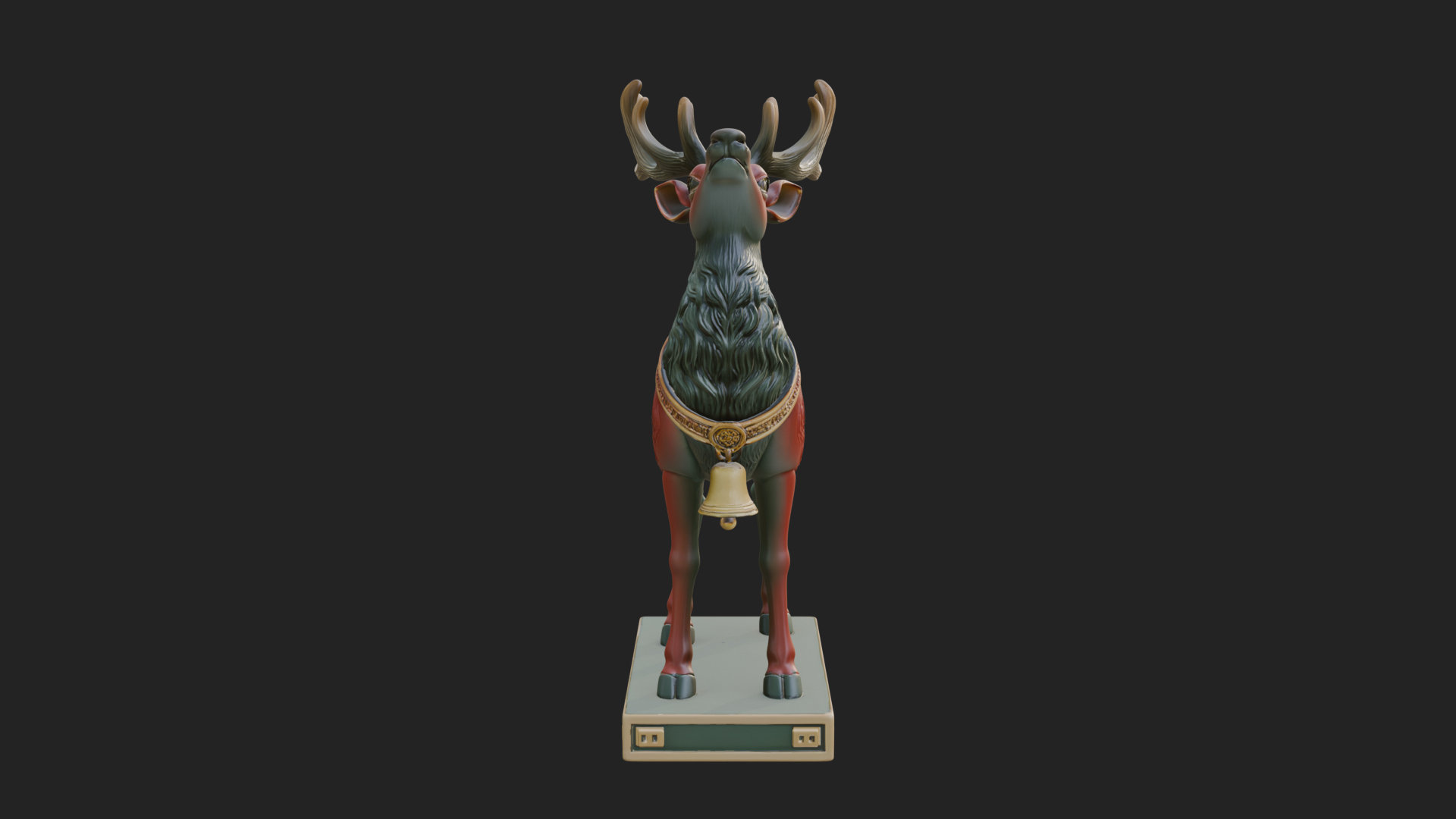 Christmas Reindeer Statue Design 18 3D Print Model 3D Model