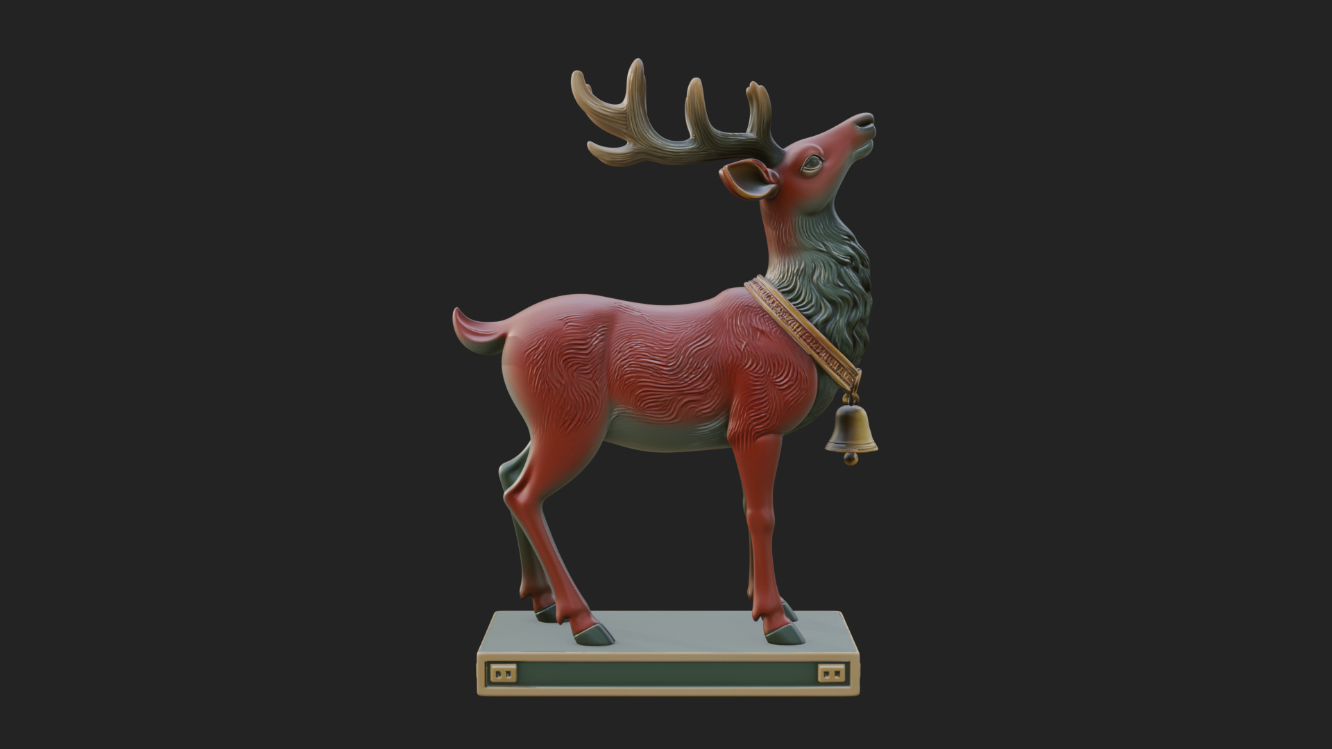 Christmas Reindeer Statue Design 18 3D Print Model 3D Model