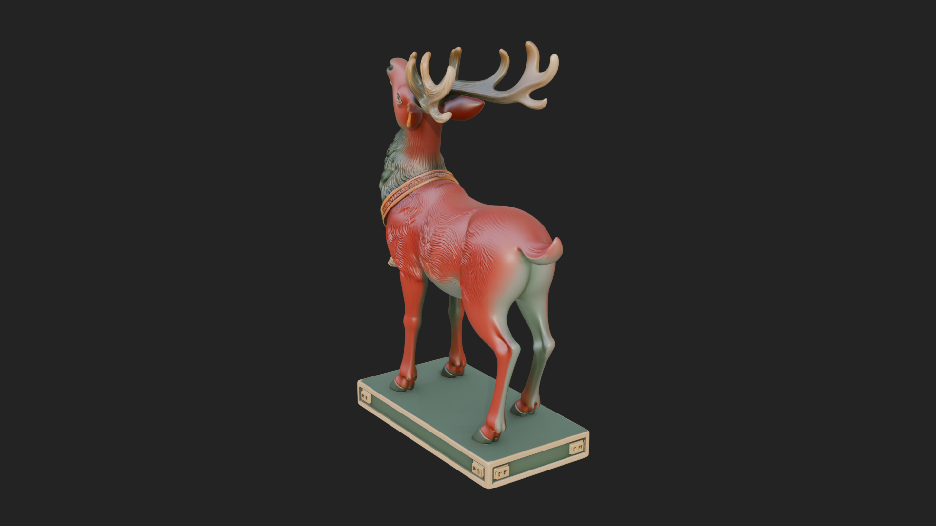 Christmas Reindeer Statue Design 18 3D Print Model 3D Model