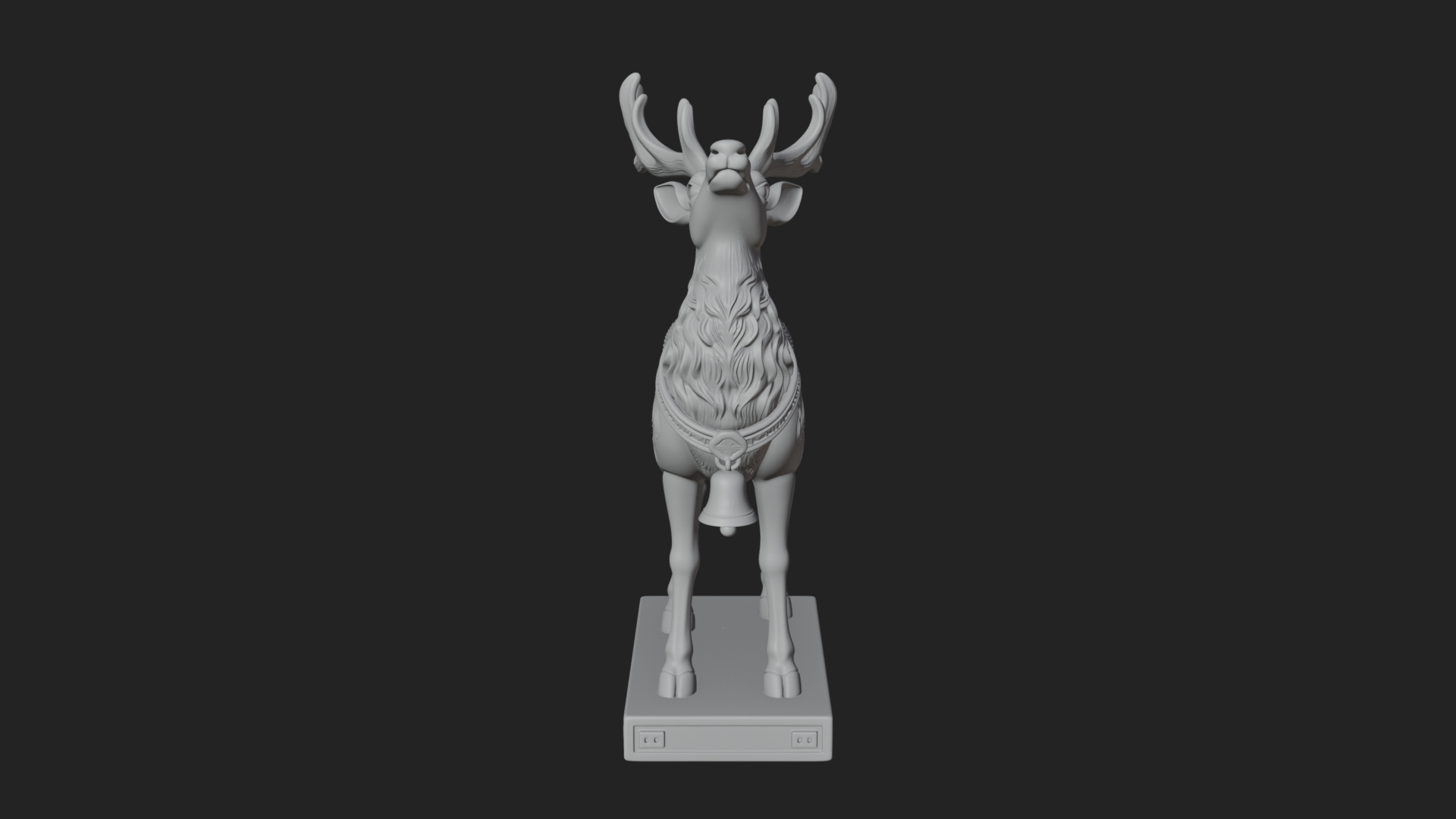 Christmas Reindeer Statue Design 18 3D Print Model 3D Model