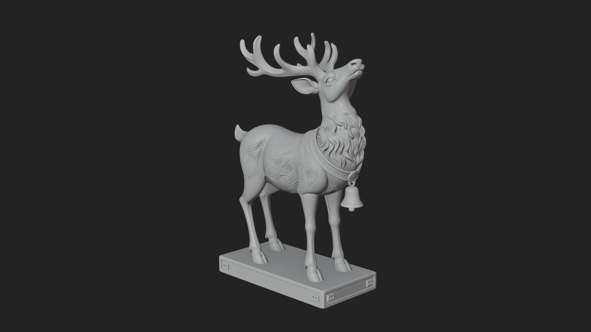 Christmas Reindeer Statue Design 18 3D Print Model 3D Model
