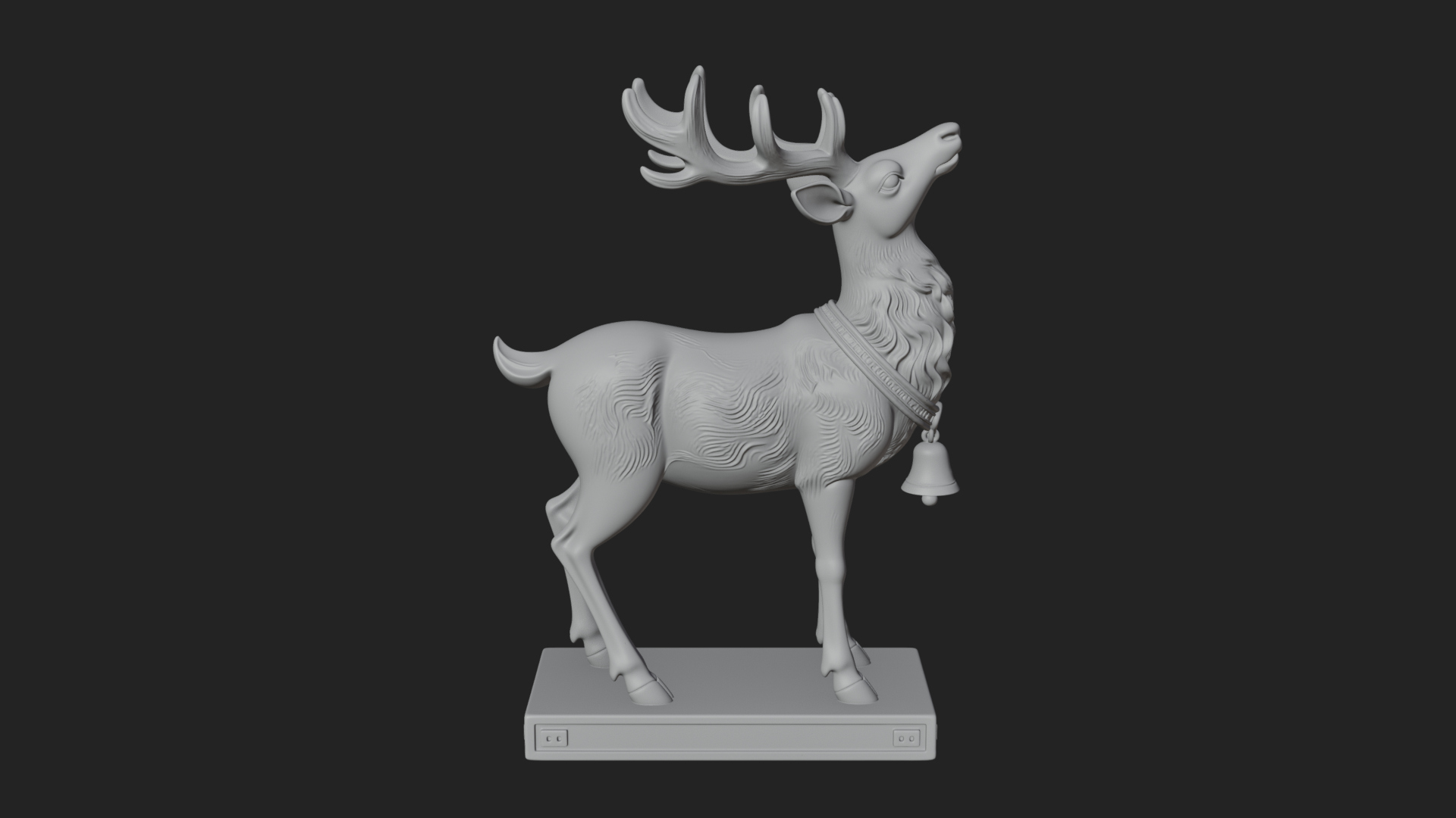 Christmas Reindeer Statue Design 18 3D Print Model 3D Model