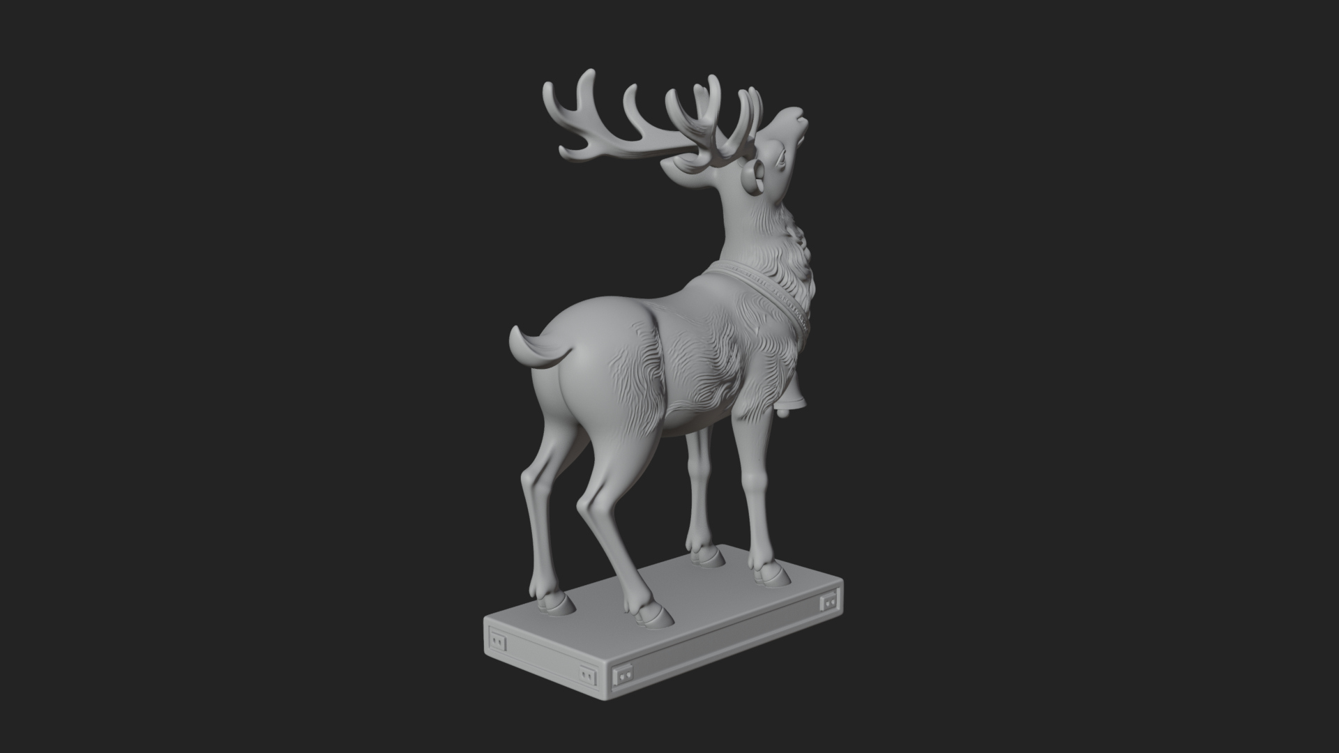 Christmas Reindeer Statue Design 18 3D Print Model 3D Model