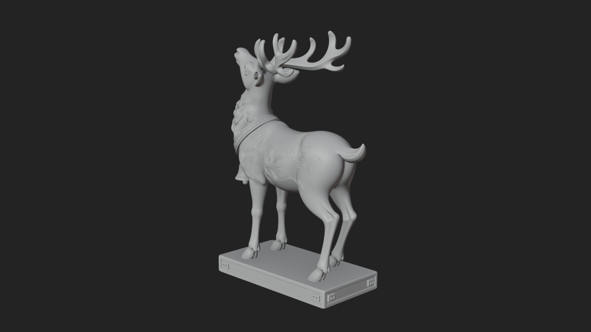 Christmas Reindeer Statue Design 18 3D Print Model 3D Model