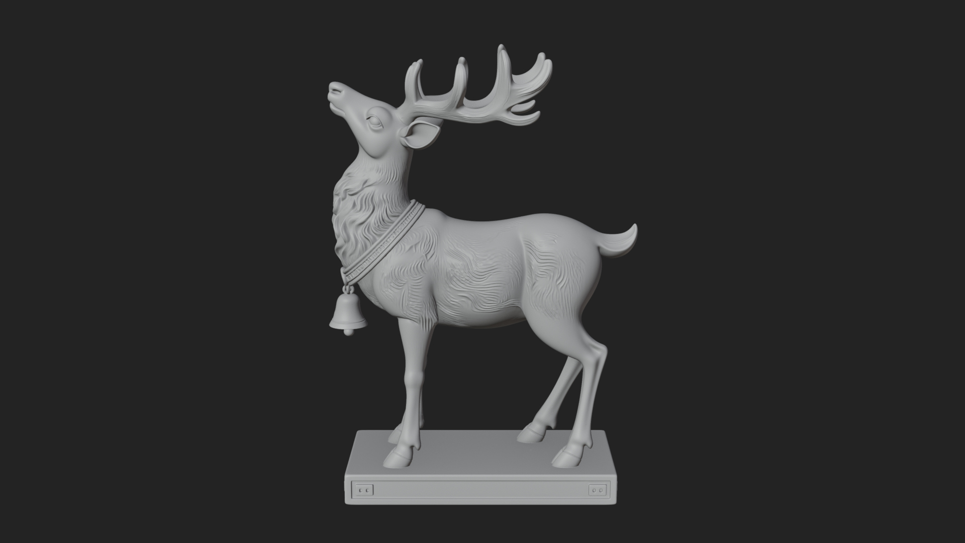 Christmas Reindeer Statue Design 18 3D Print Model 3D Model