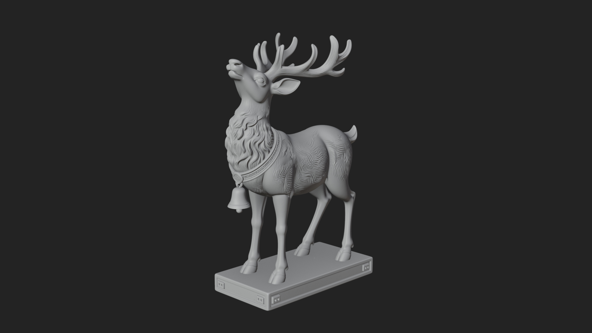Christmas Reindeer Statue Design 18 3D Print Model 3D Model