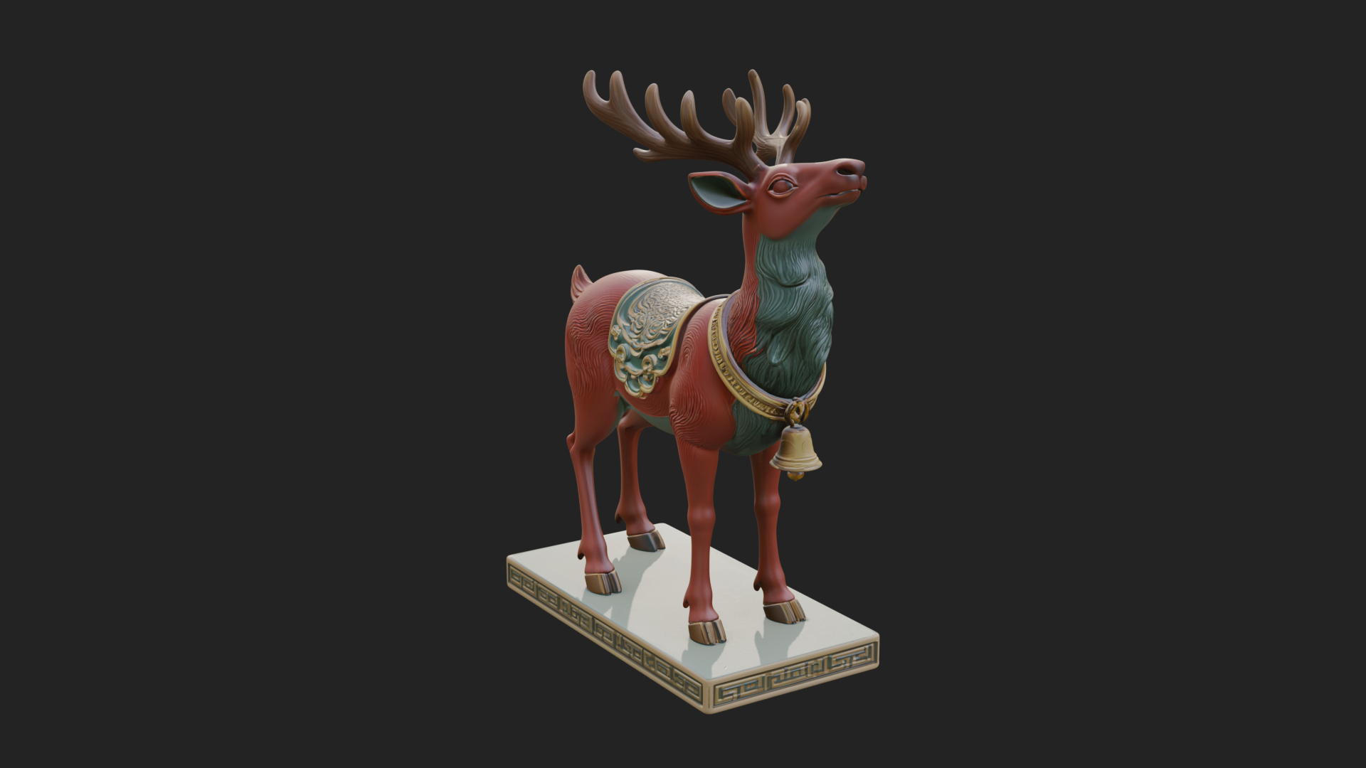 Christmas Reindeer Statue Design 19 3D Print Model 3D Model