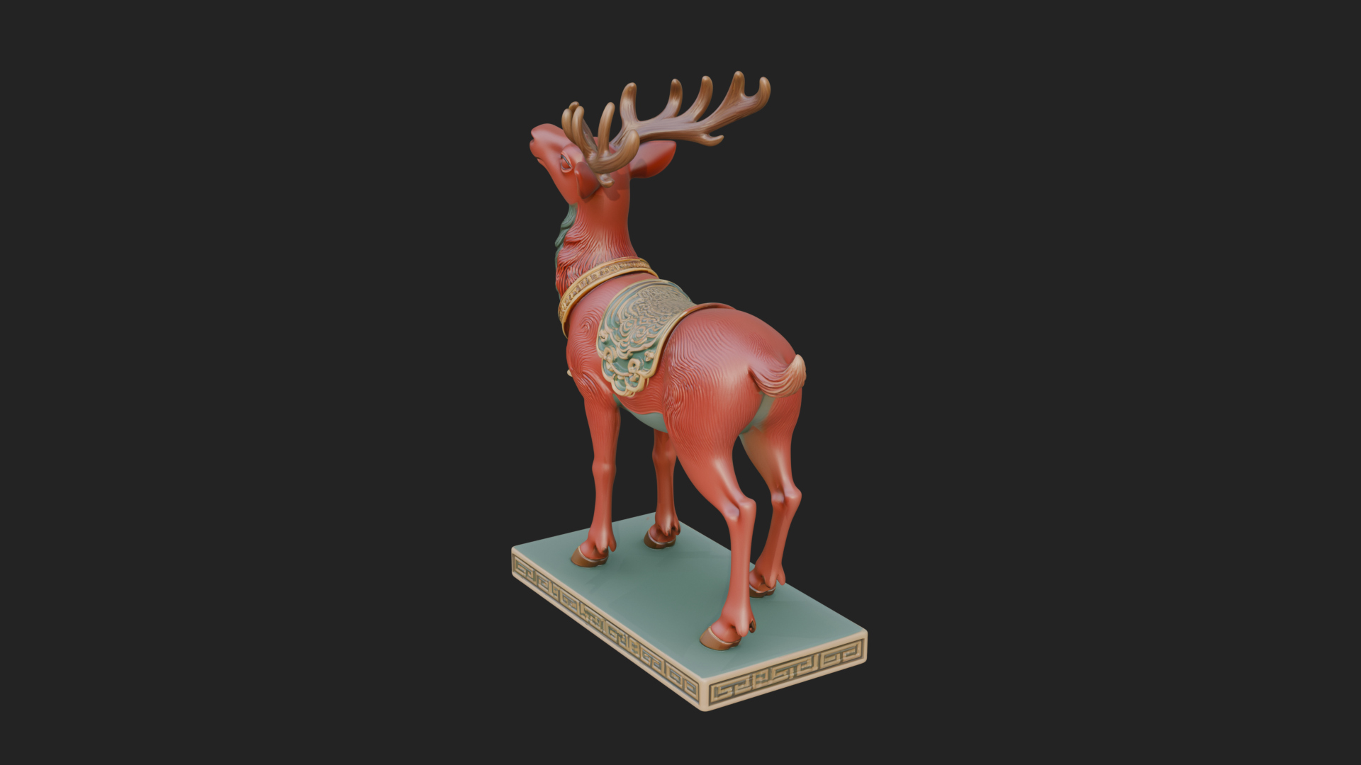 Christmas Reindeer Statue Design 19 3D Print Model 3D Model