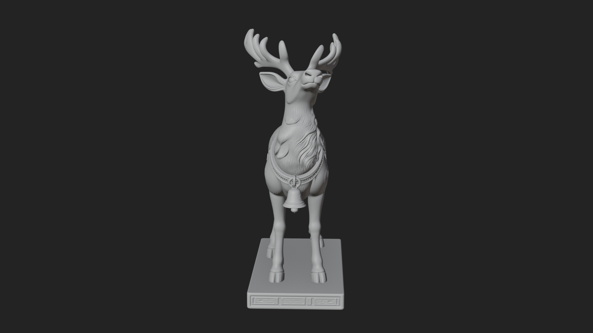 Christmas Reindeer Statue Design 19 3D Print Model 3D Model