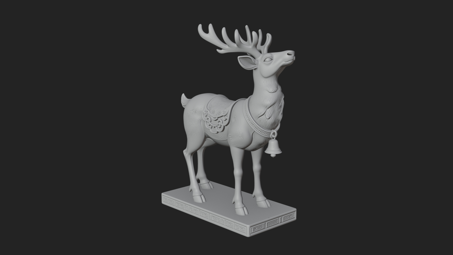 Christmas Reindeer Statue Design 19 3D Print Model 3D Model