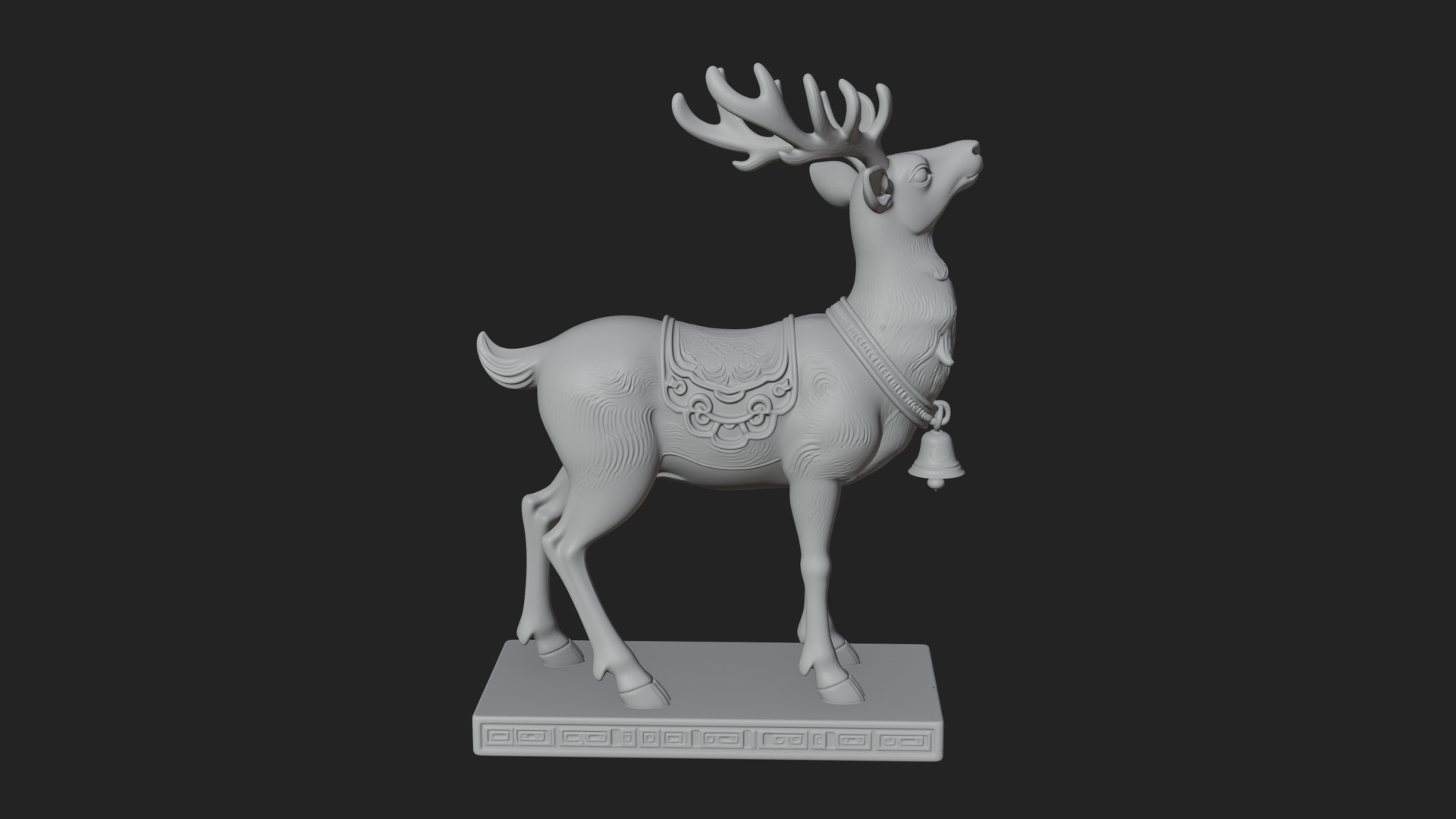 Christmas Reindeer Statue Design 19 3D Print Model 3D Model
