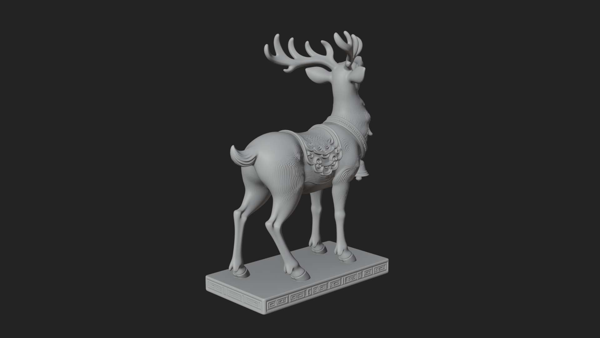 Christmas Reindeer Statue Design 19 3D Print Model 3D Model