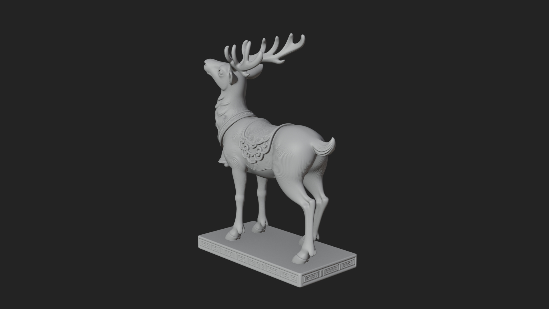Christmas Reindeer Statue Design 19 3D Print Model 3D Model