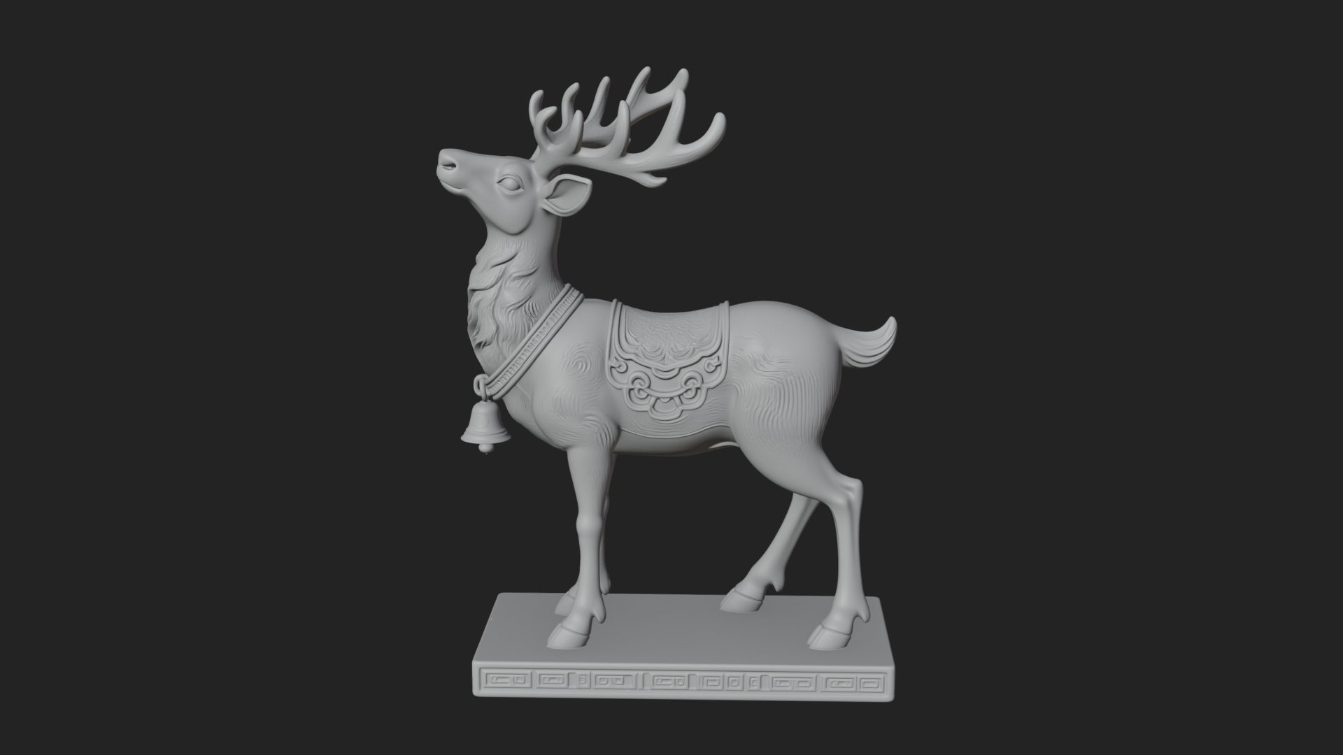 Christmas Reindeer Statue Design 19 3D Print Model 3D Model