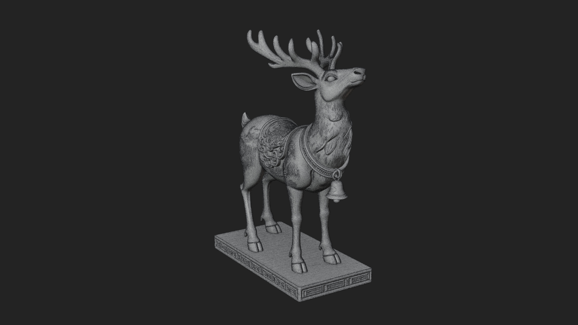 Christmas Reindeer Statue Design 19 3D Print Model 3D Model