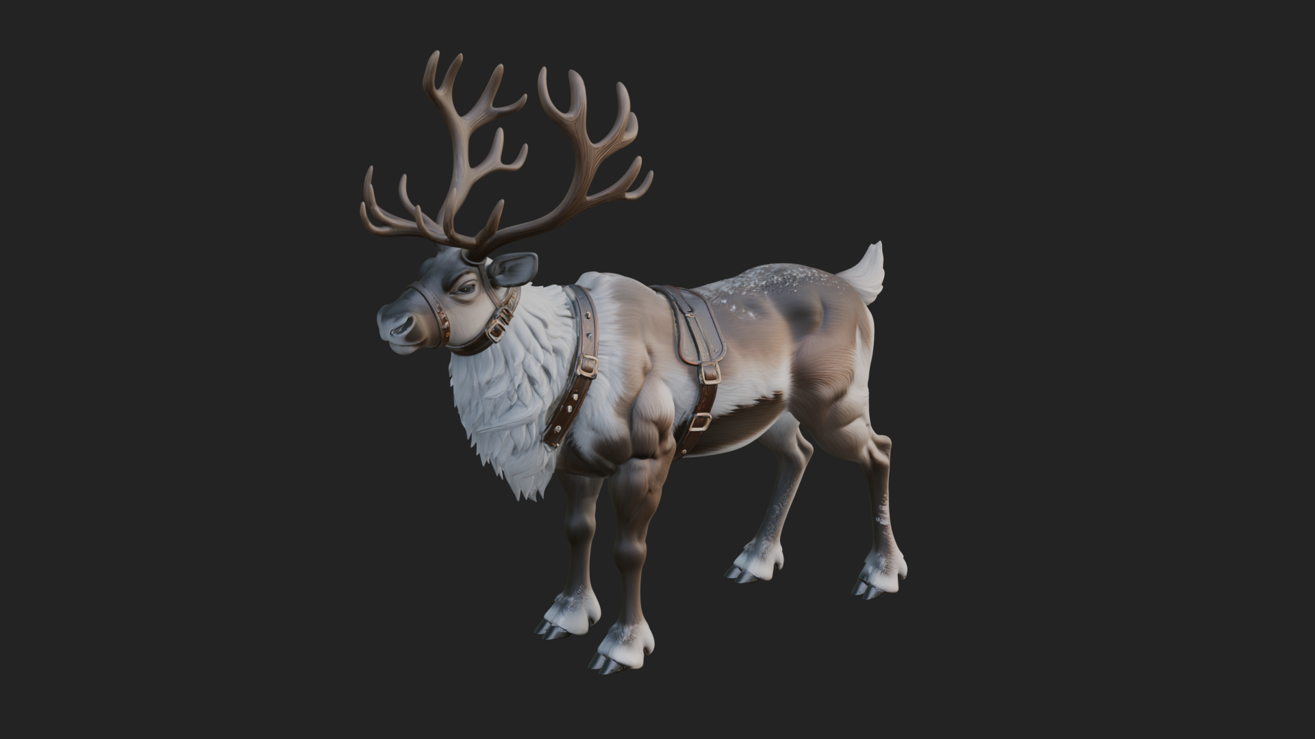 Christmas Reindeer Statue Design 5 3D Print Model 3D Model