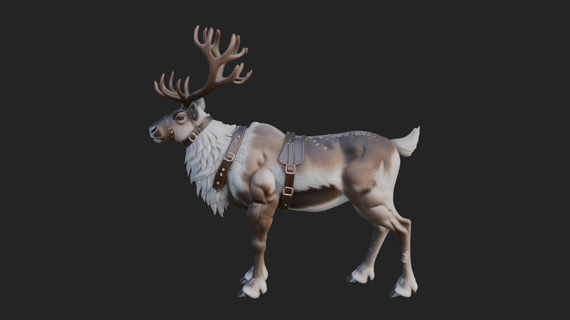 Christmas Reindeer Statue Design 5 3D Print Model 3D Model