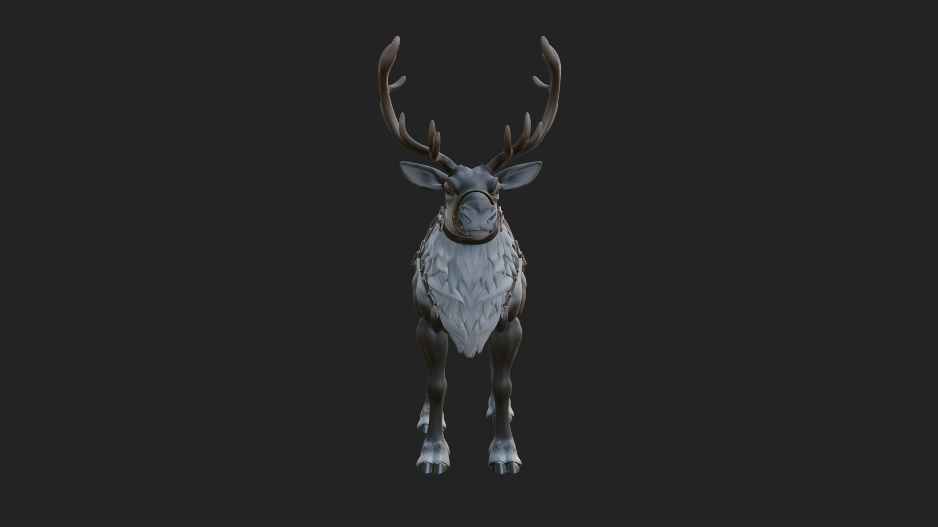 Christmas Reindeer Statue Design 5 3D Print Model 3D Model
