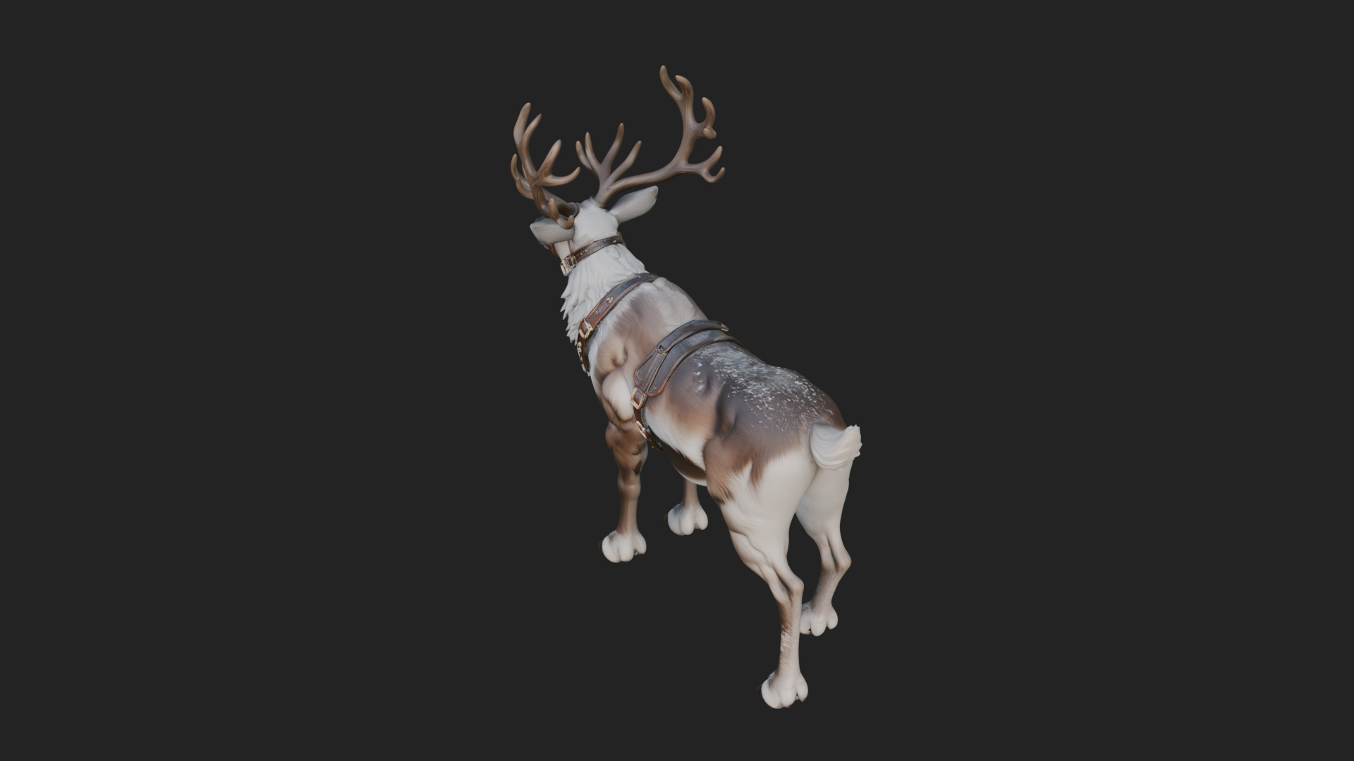 Christmas Reindeer Statue Design 5 3D Print Model 3D Model