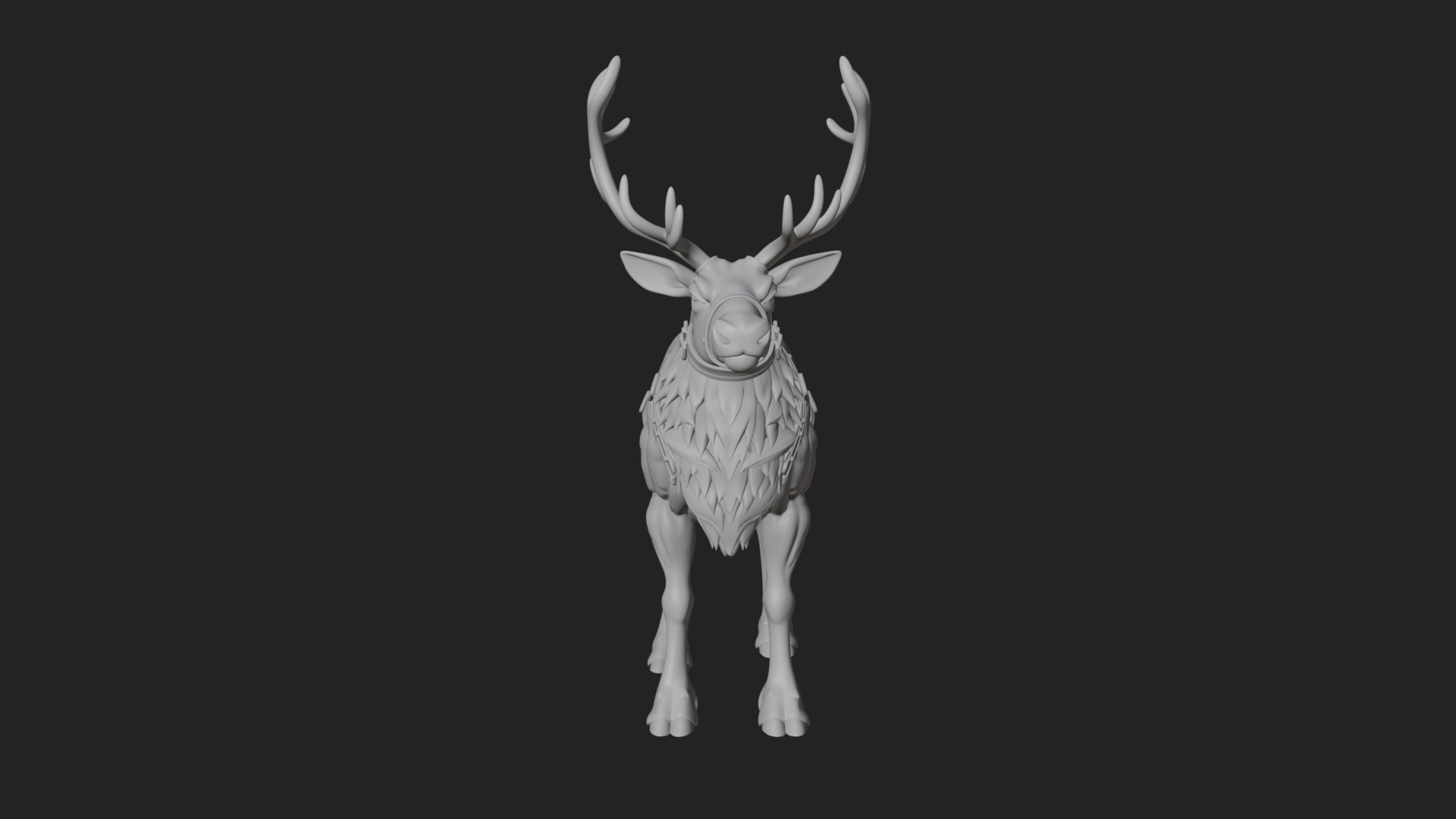 Christmas Reindeer Statue Design 5 3D Print Model 3D Model