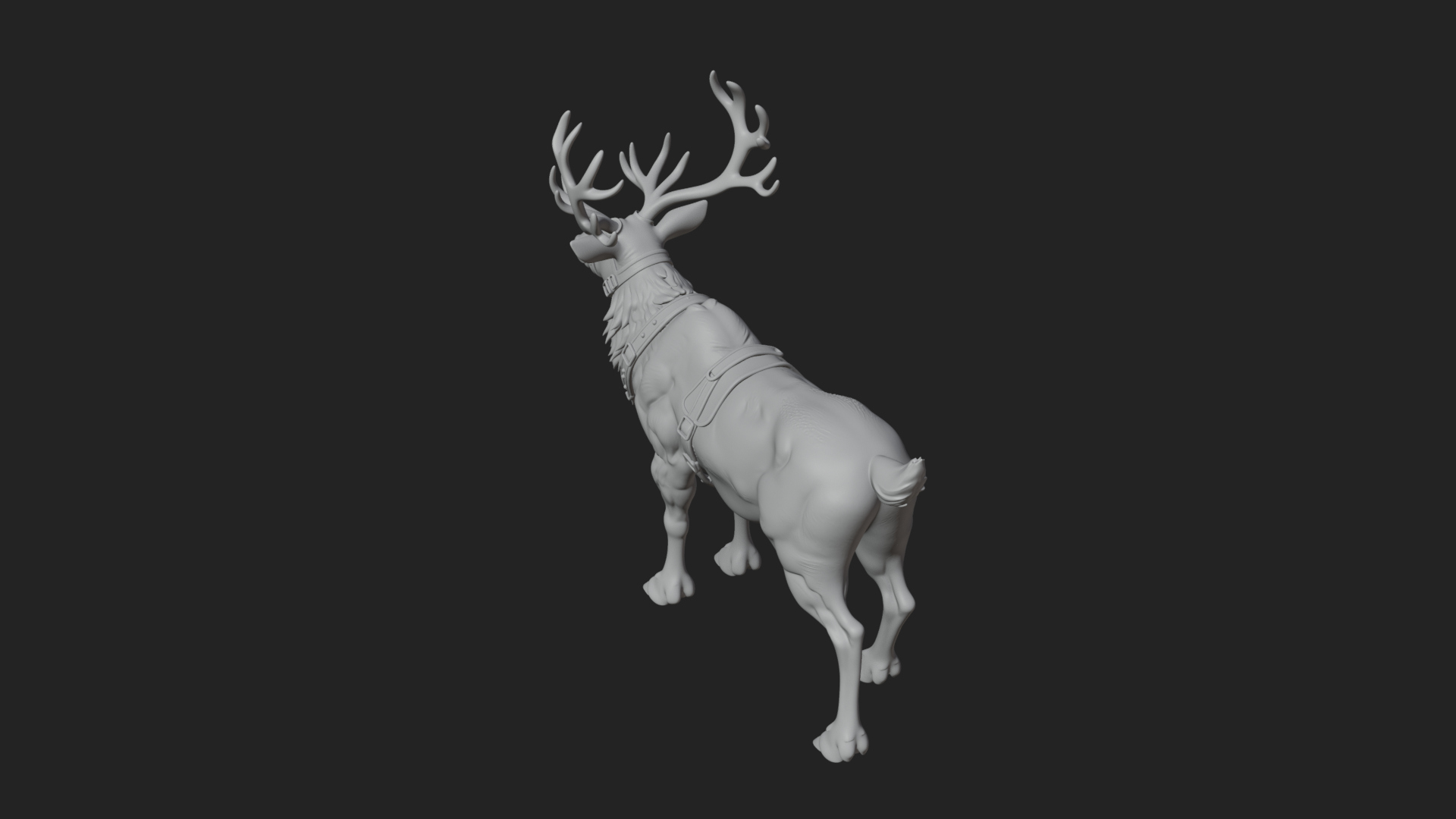 Christmas Reindeer Statue Design 5 3D Print Model 3D Model