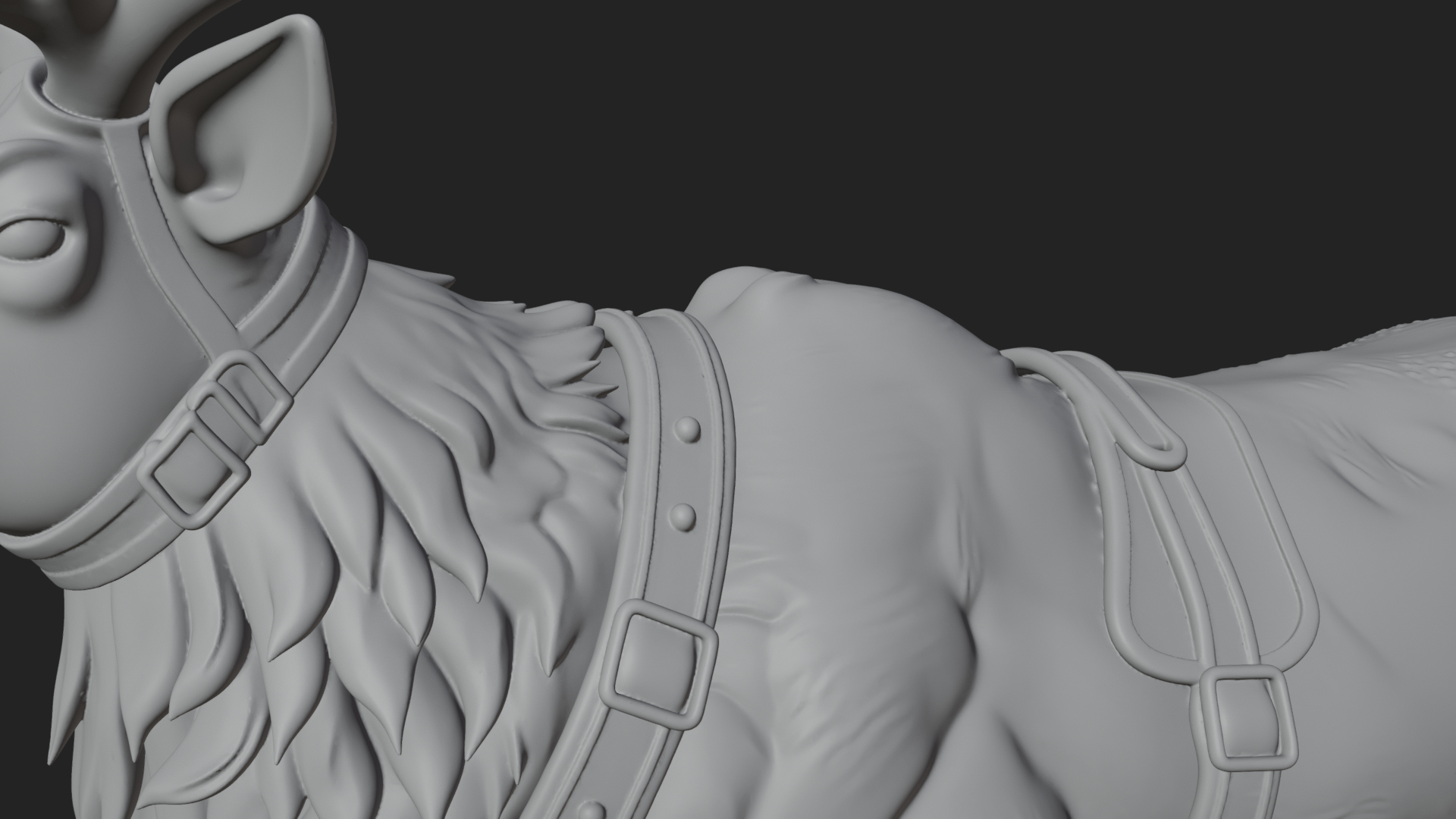 Christmas Reindeer Statue Design 5 3D Print Model 3D Model