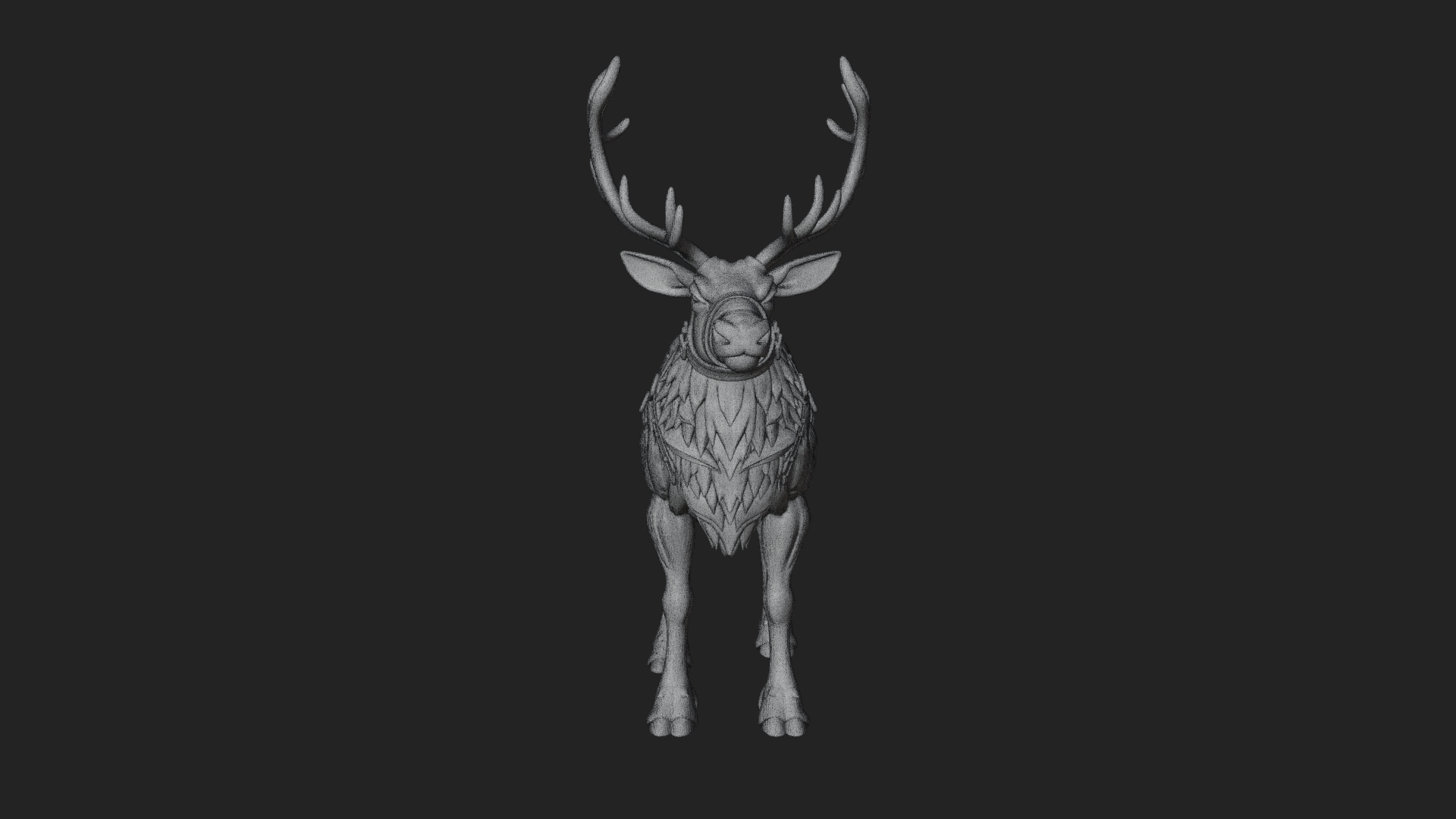 Christmas Reindeer Statue Design 5 3D Print Model 3D Model