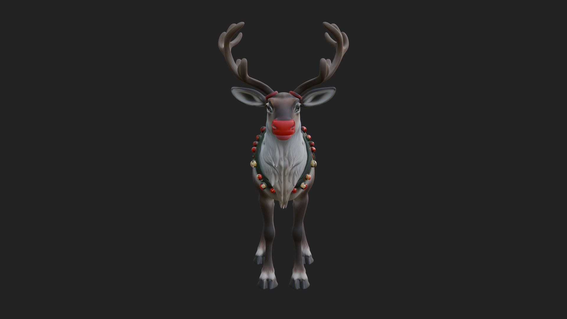 Christmas Reindeer Statue Design 6 3D Print Model 3D Model