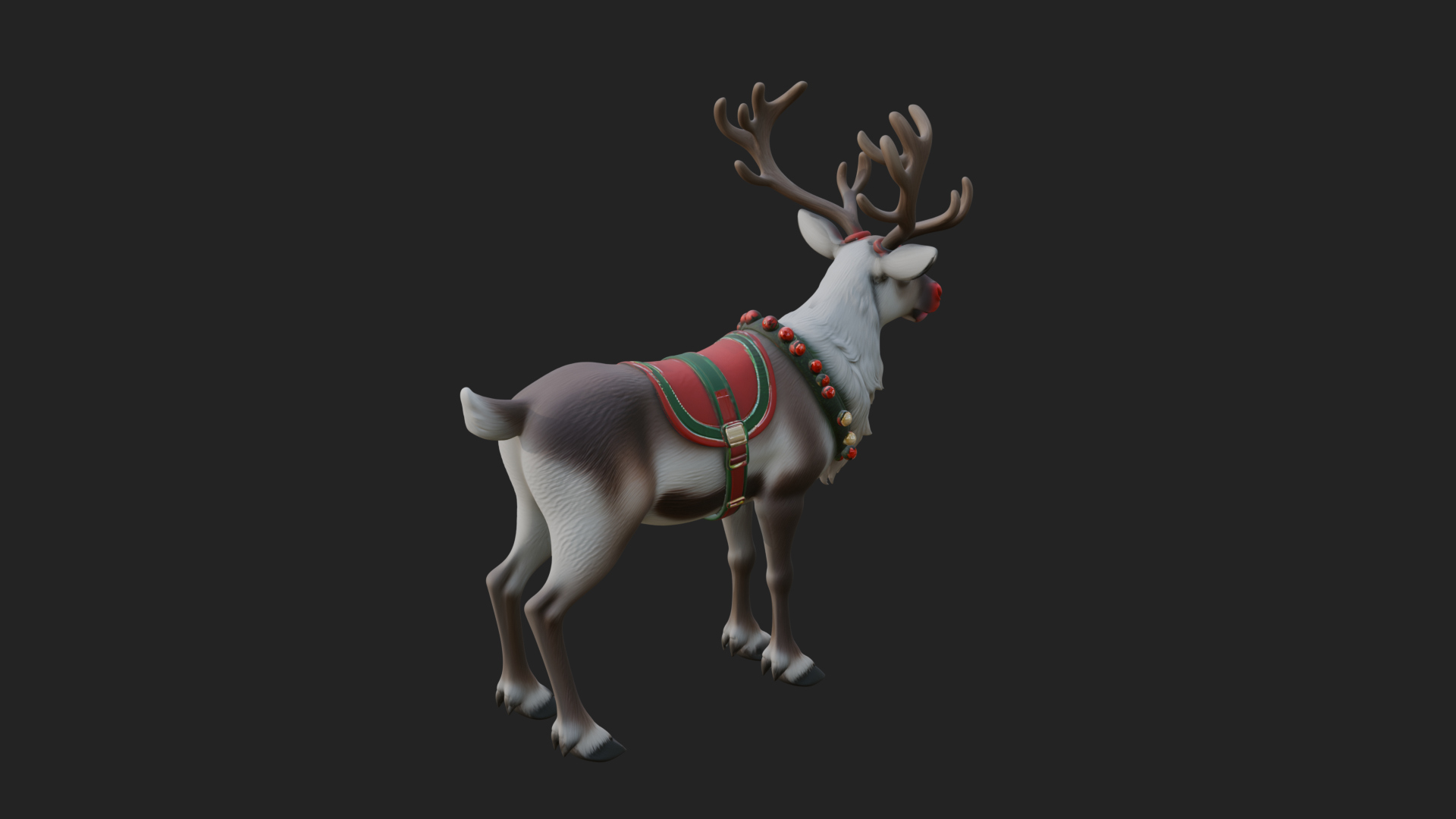 Christmas Reindeer Statue Design 6 3D Print Model 3D Model