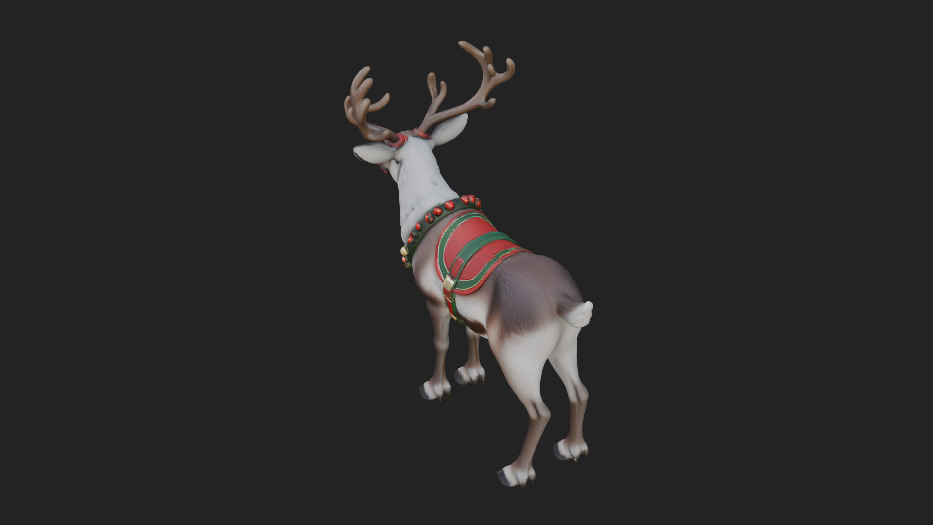Christmas Reindeer Statue Design 6 3D Print Model 3D Model