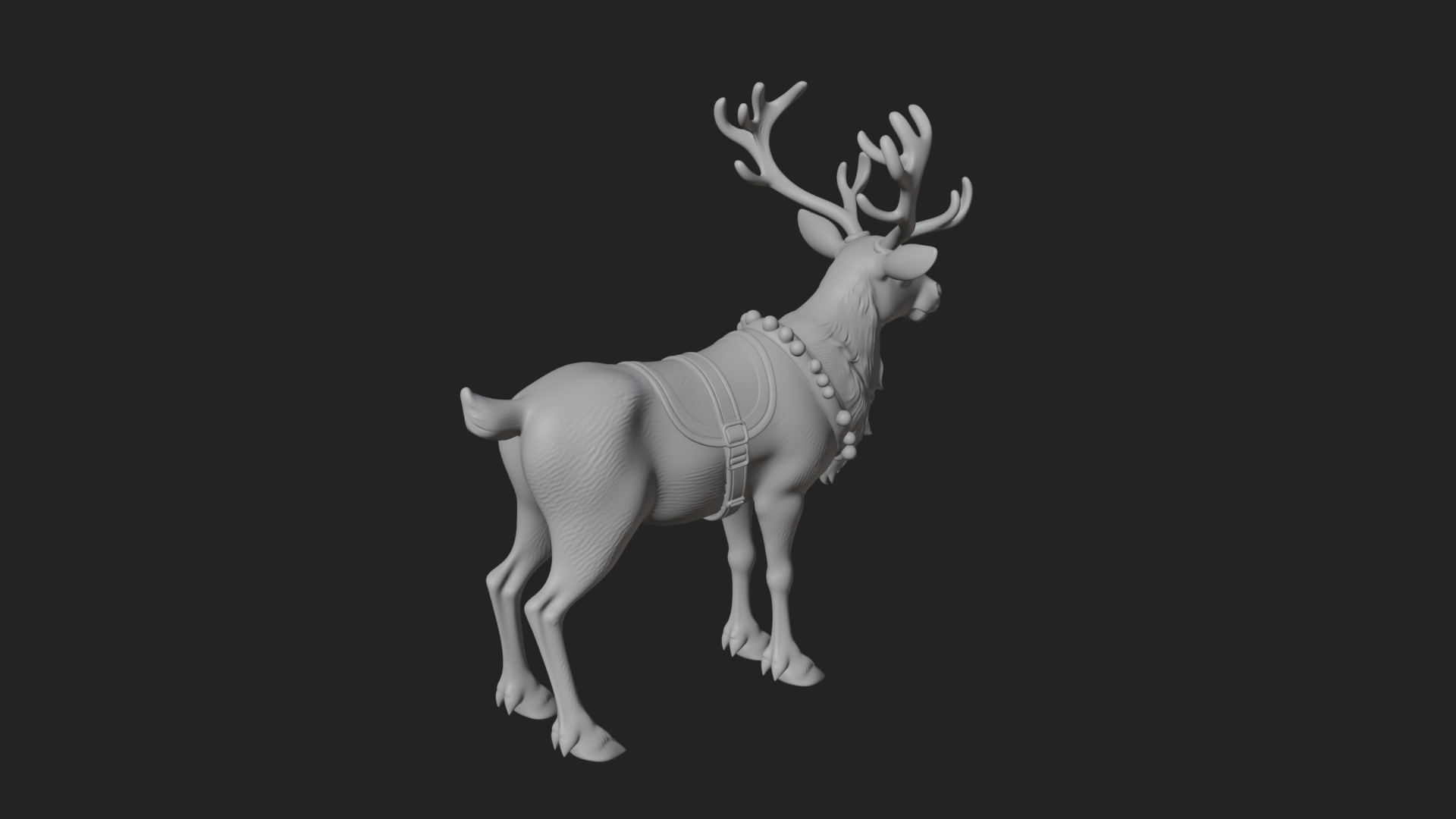 Christmas Reindeer Statue Design 6 3D Print Model 3D Model