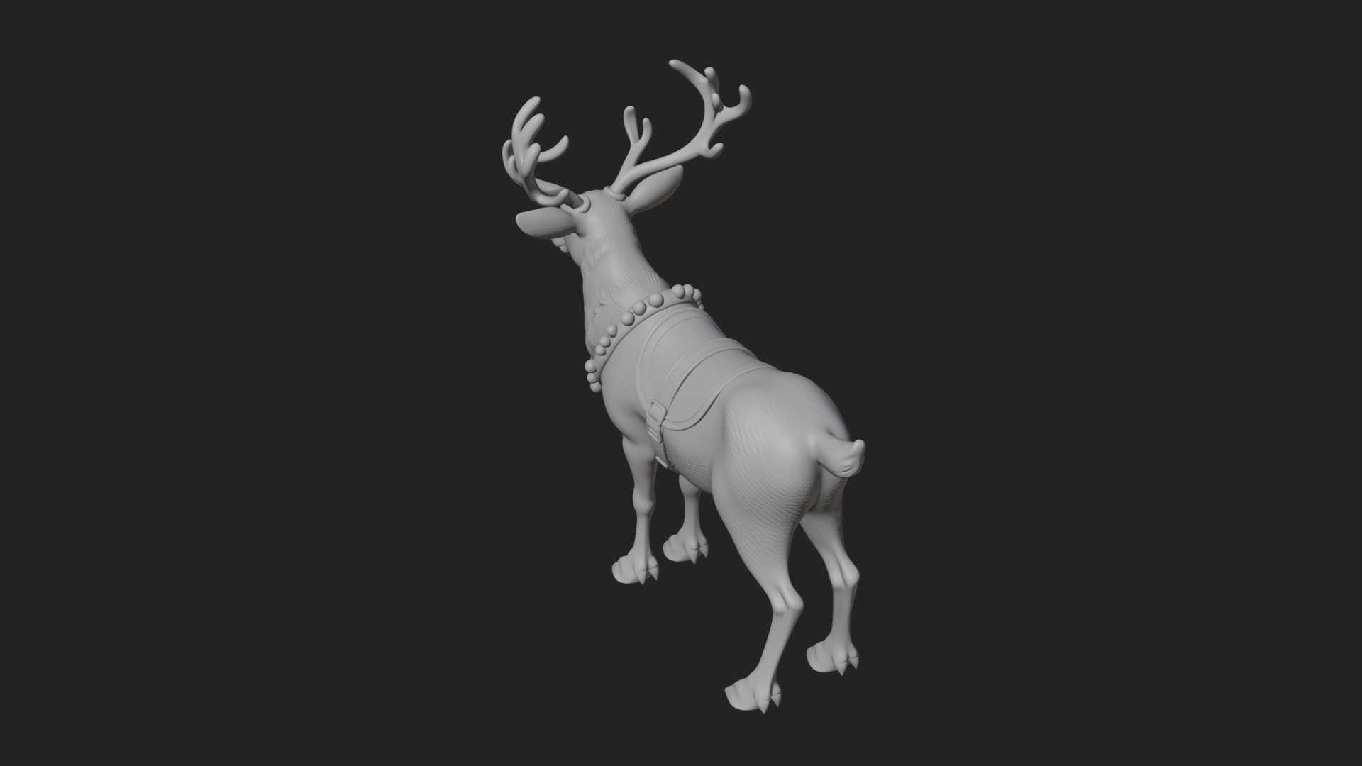 Christmas Reindeer Statue Design 6 3D Print Model 3D Model