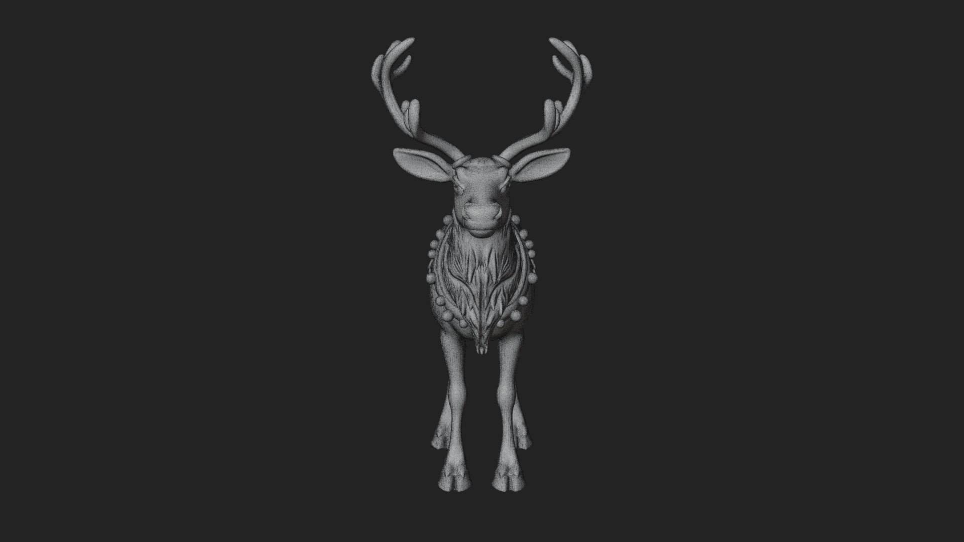 Christmas Reindeer Statue Design 6 3D Print Model 3D Model