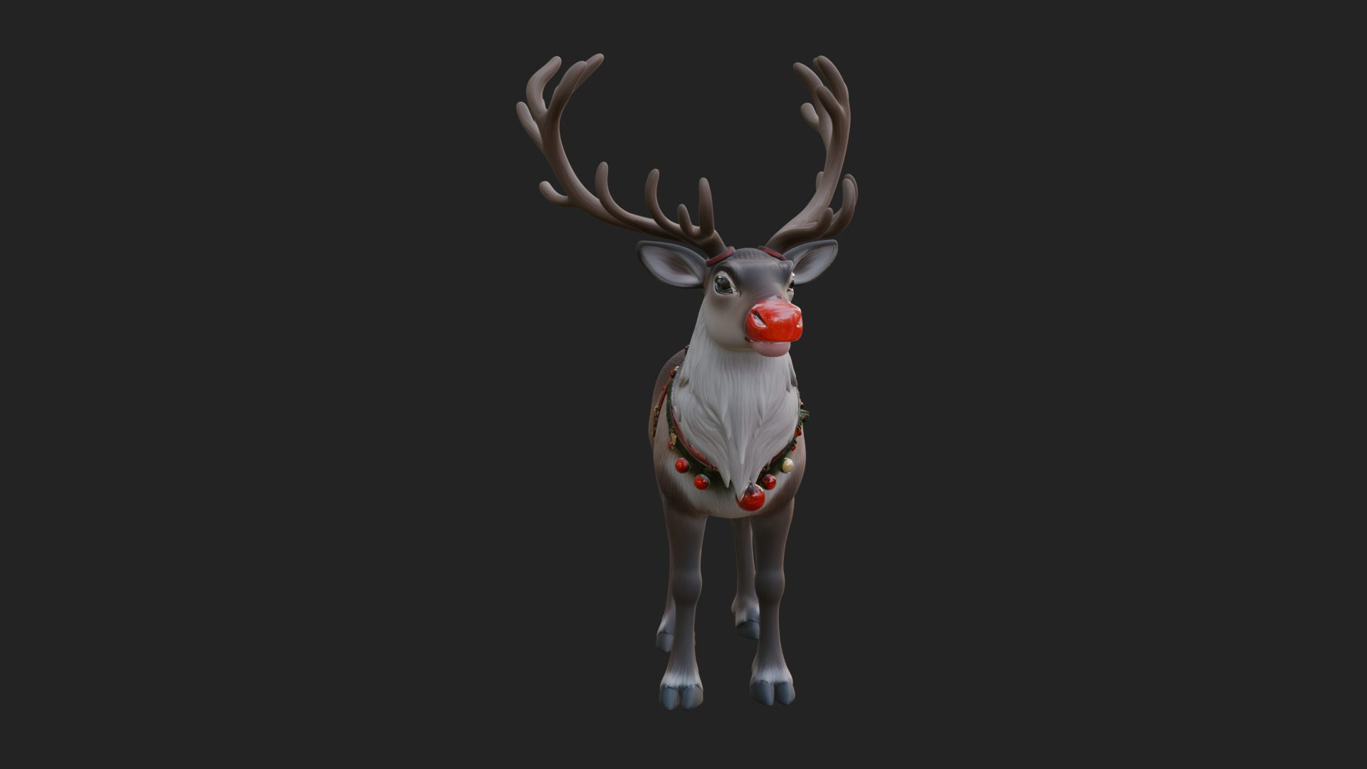 Christmas Reindeer Statue Design 7 3D Print Model 3D Model
