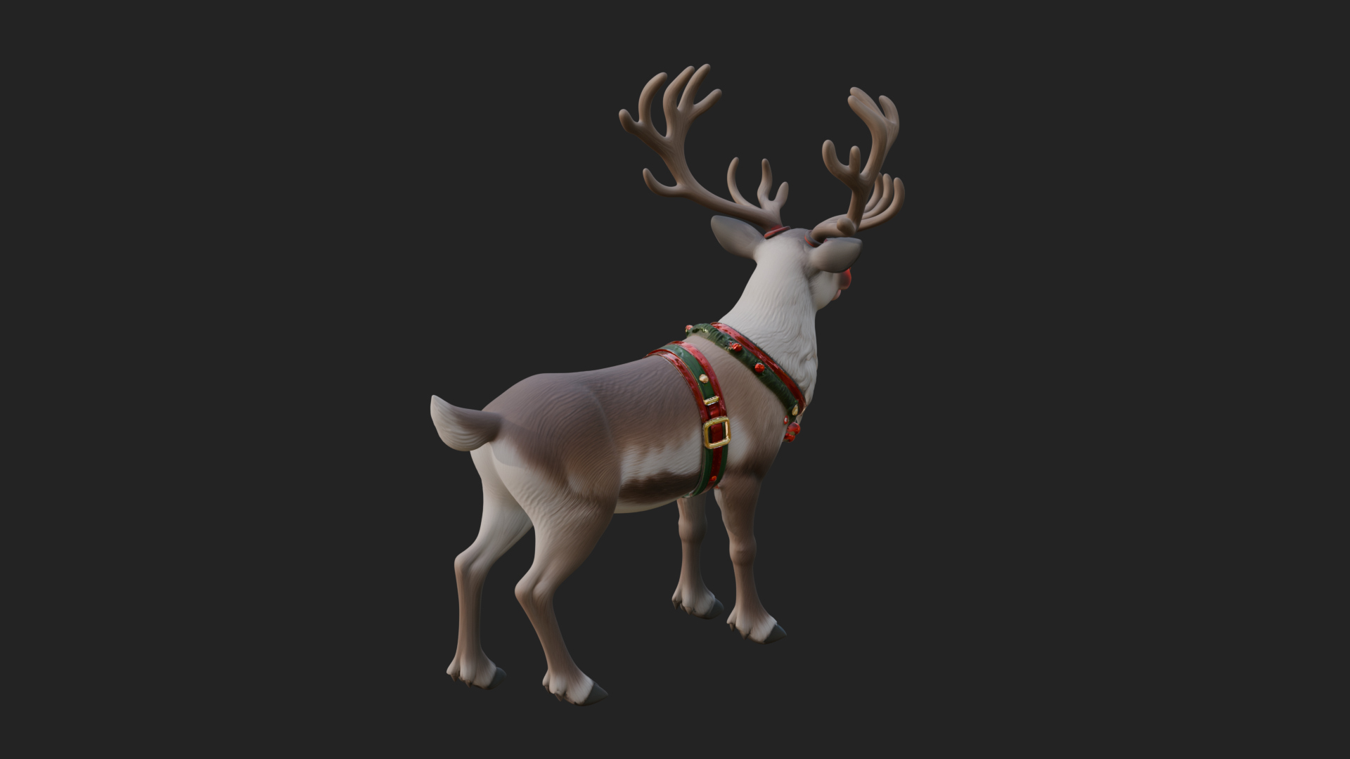 Christmas Reindeer Statue Design 7 3D Print Model 3D Model
