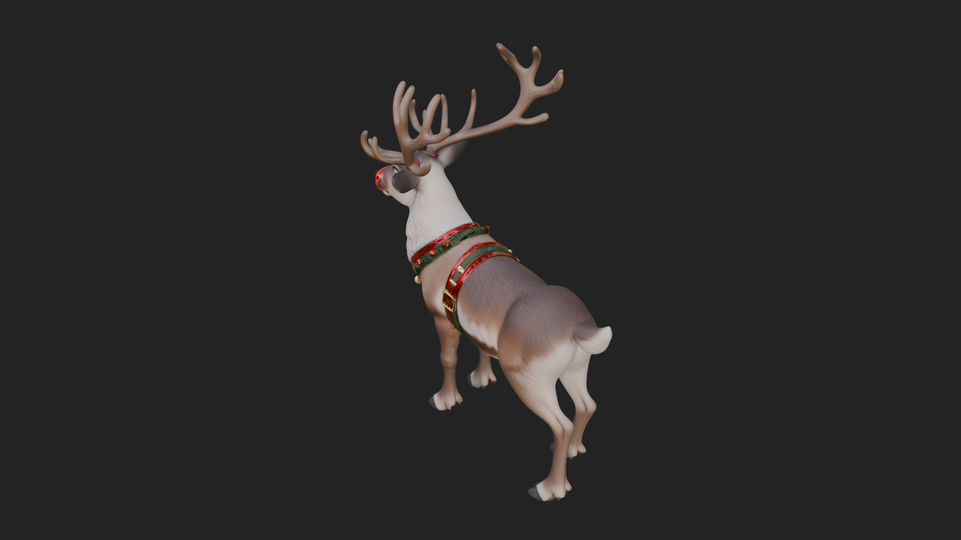Christmas Reindeer Statue Design 7 3D Print Model 3D Model