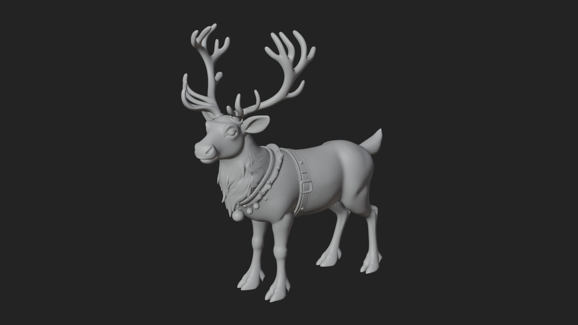 Christmas Reindeer Statue Design 7 3D Print Model 3D Model