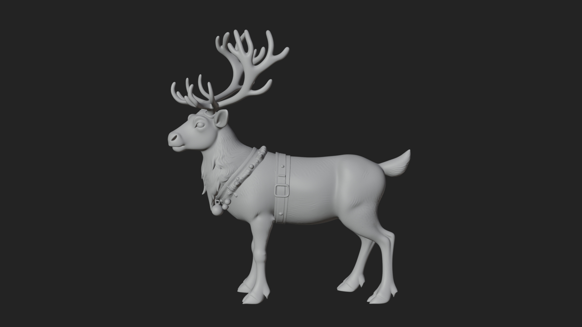 Christmas Reindeer Statue Design 7 3D Print Model 3D Model