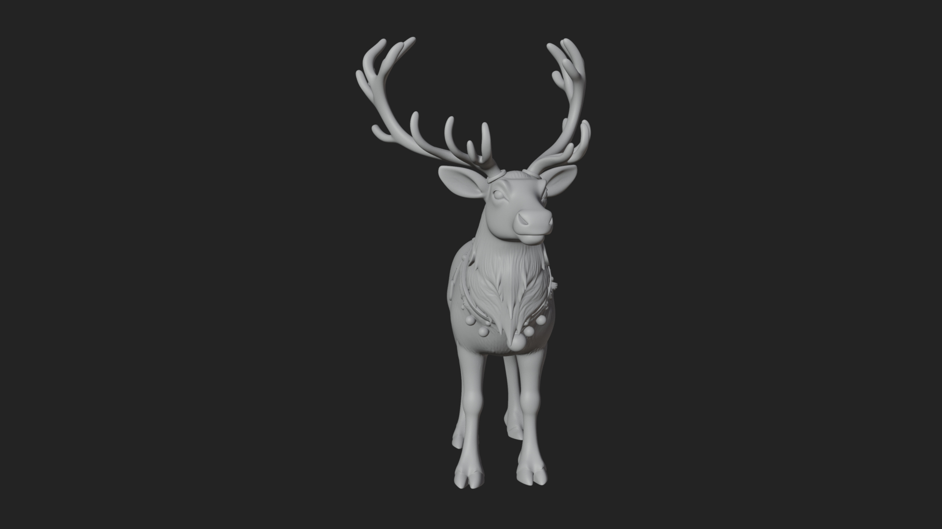 Christmas Reindeer Statue Design 7 3D Print Model 3D Model