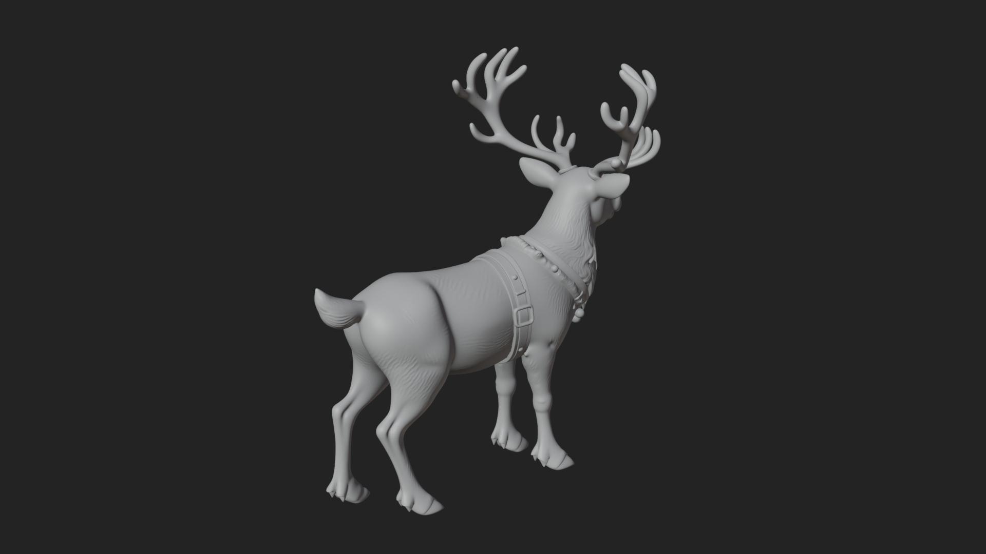 Christmas Reindeer Statue Design 7 3D Print Model 3D Model