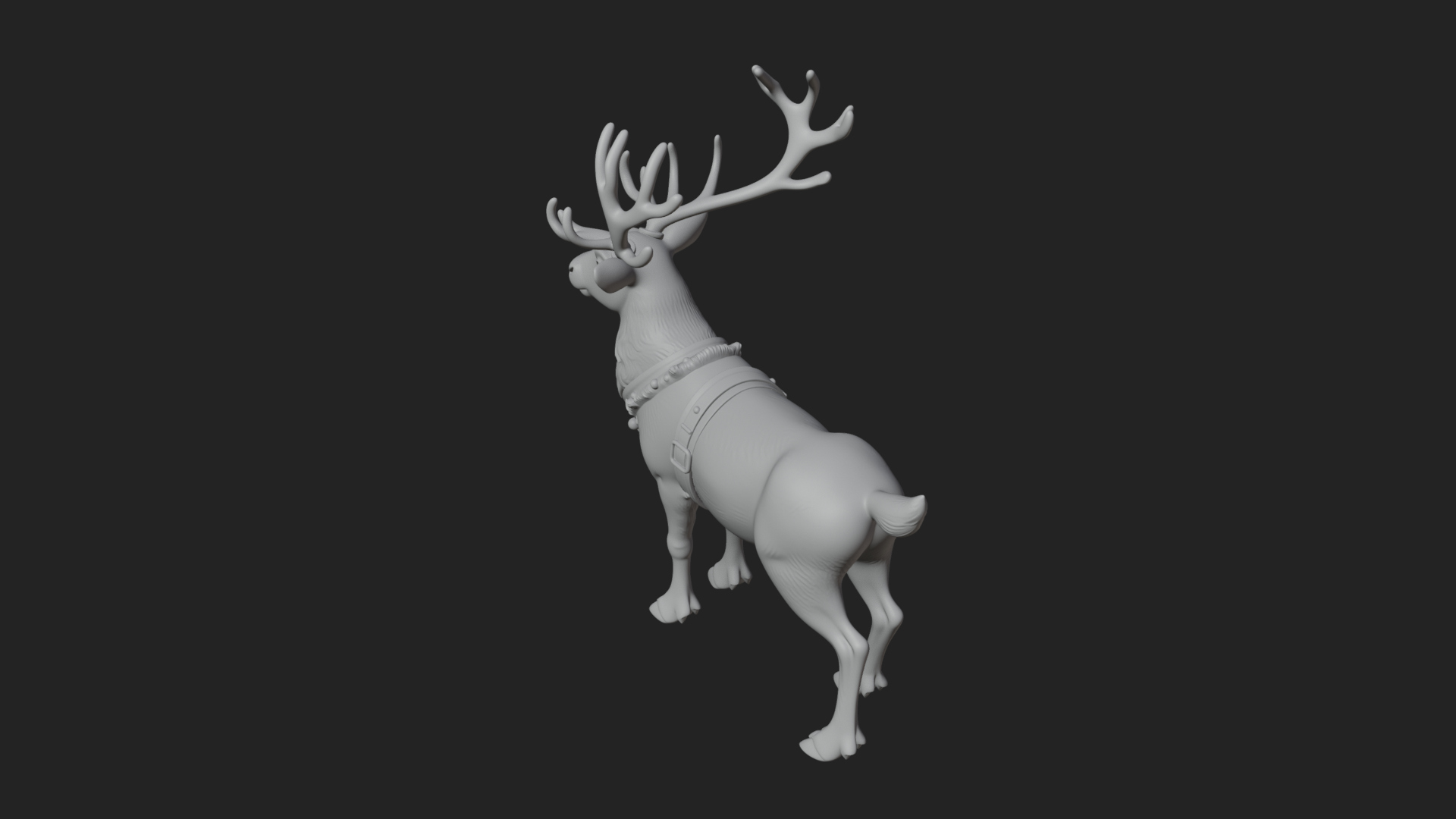 Christmas Reindeer Statue Design 7 3D Print Model 3D Model