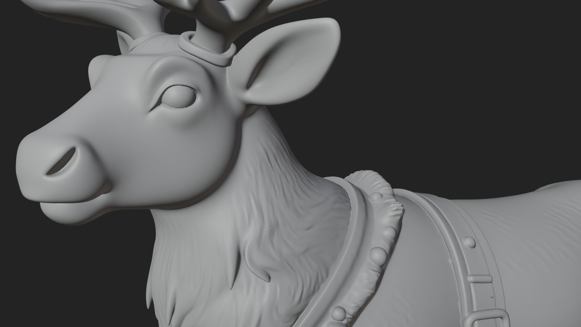 Christmas Reindeer Statue Design 7 3D Print Model 3D Model