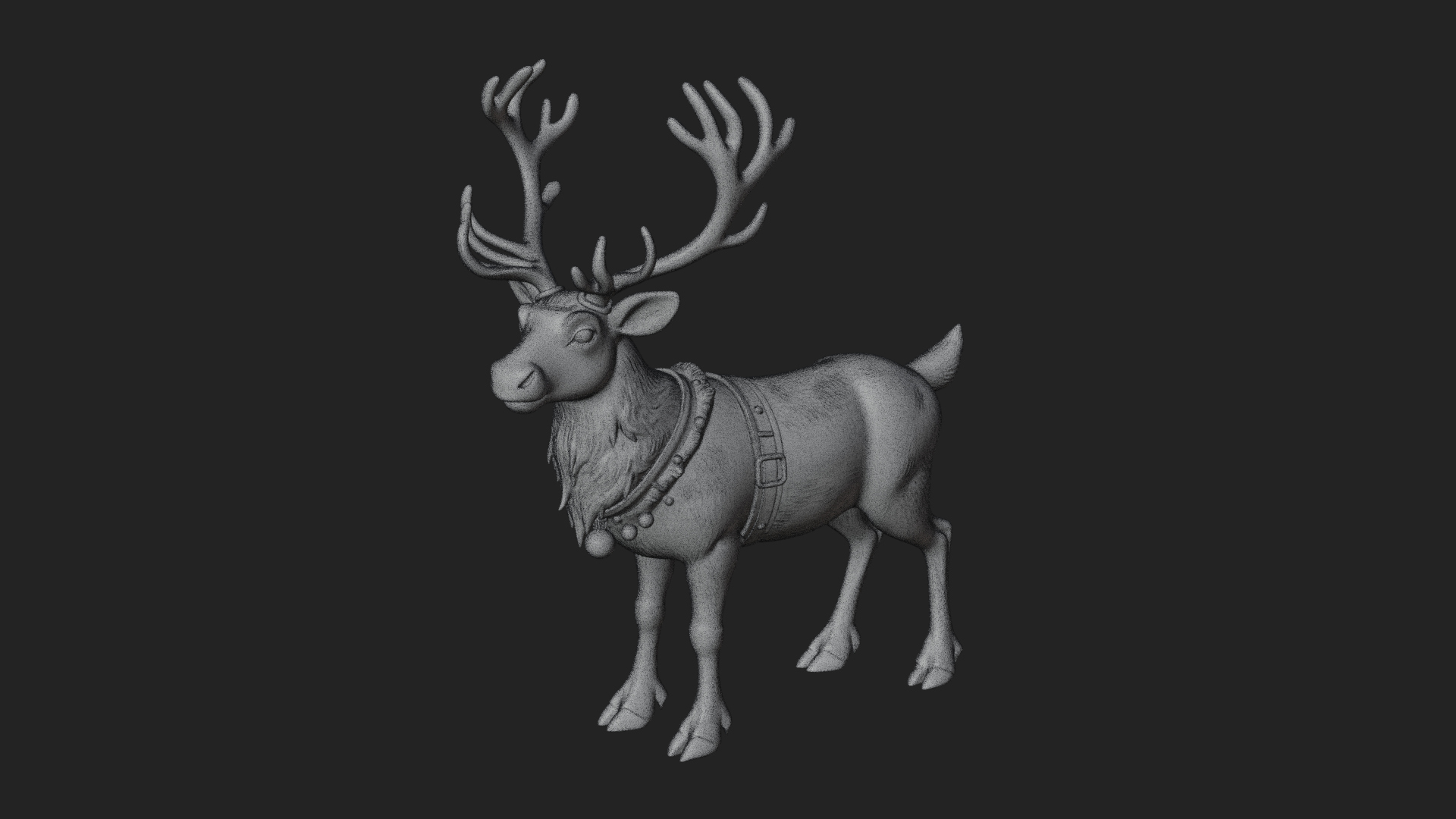 Christmas Reindeer Statue Design 7 3D Print Model 3D Model